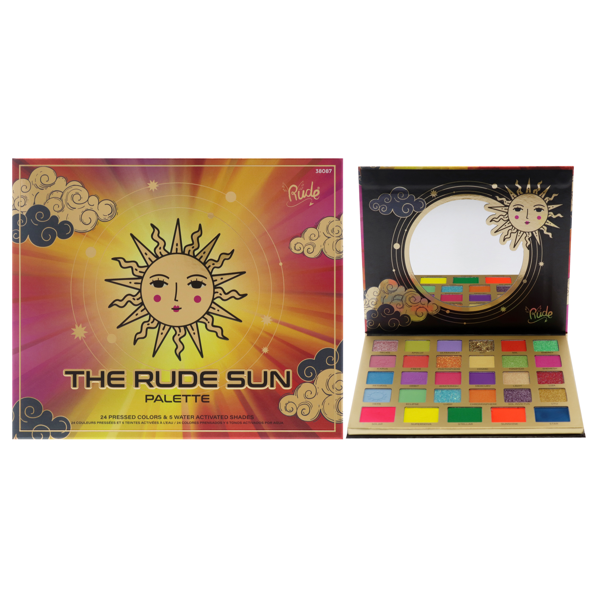 Foto 2 pulgar | Palette Rude Cosmetics Rude Sun, 37 Ml, Neón Activado Por Agua - Venta Internacional.