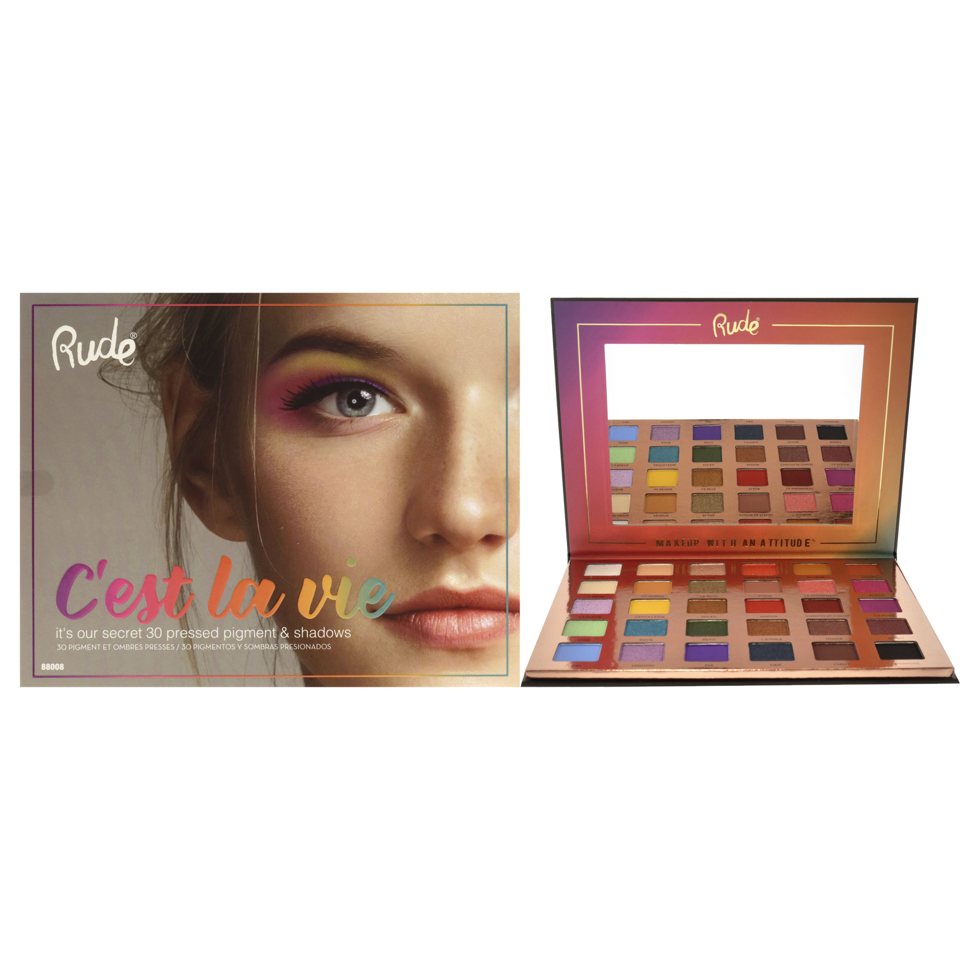 Paleta De Sombras De Ojos Rude Cosmetics Cest La Vie 30 Colores - Venta Internacional.