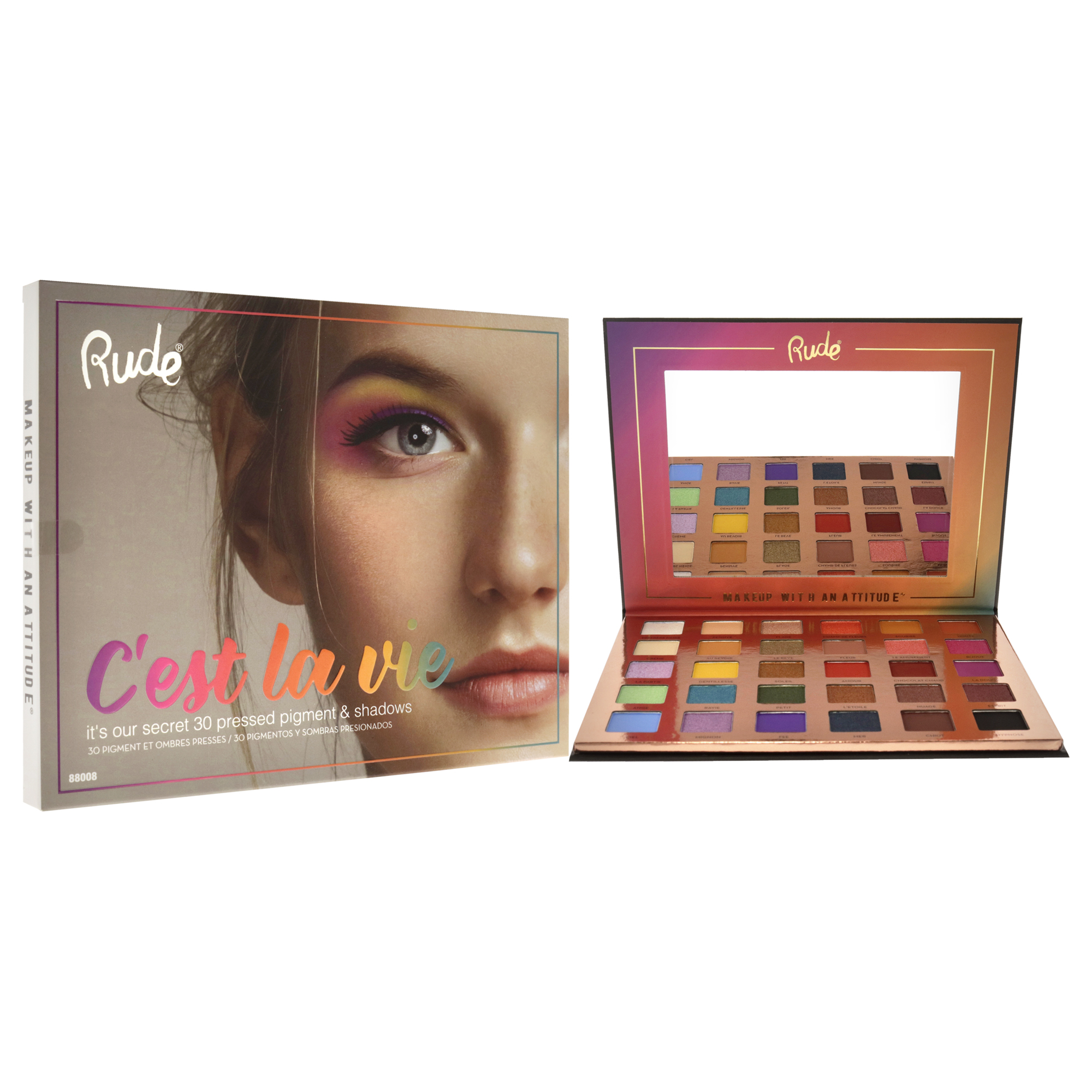 Foto 4 pulgar | Paleta De Sombras De Ojos Rude Cosmetics Cest La Vie 30 Colores - Venta Internacional.