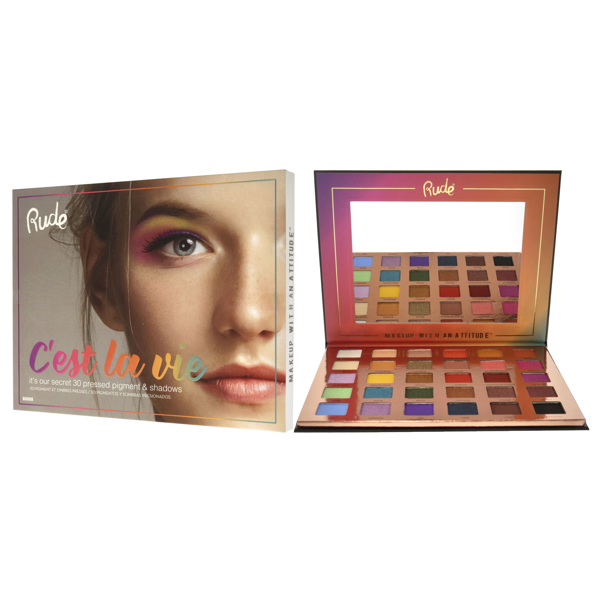 Foto 5 pulgar | Paleta De Sombras De Ojos Rude Cosmetics Cest La Vie 30 Colores - Venta Internacional.