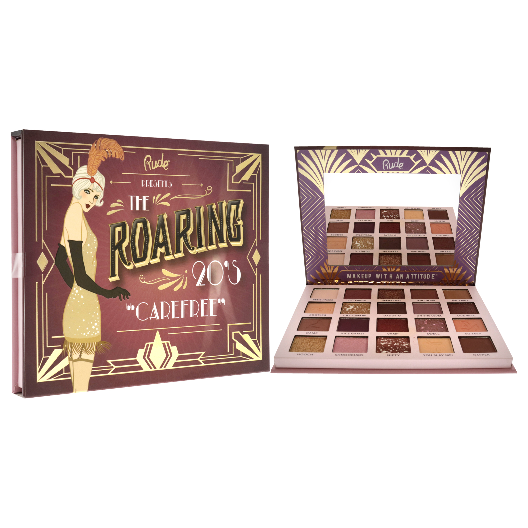 Foto 4 pulgar | Paleta De Sombras De Ojos Rude Cosmetics The Roaring 20s Carefree - Venta Internacional.