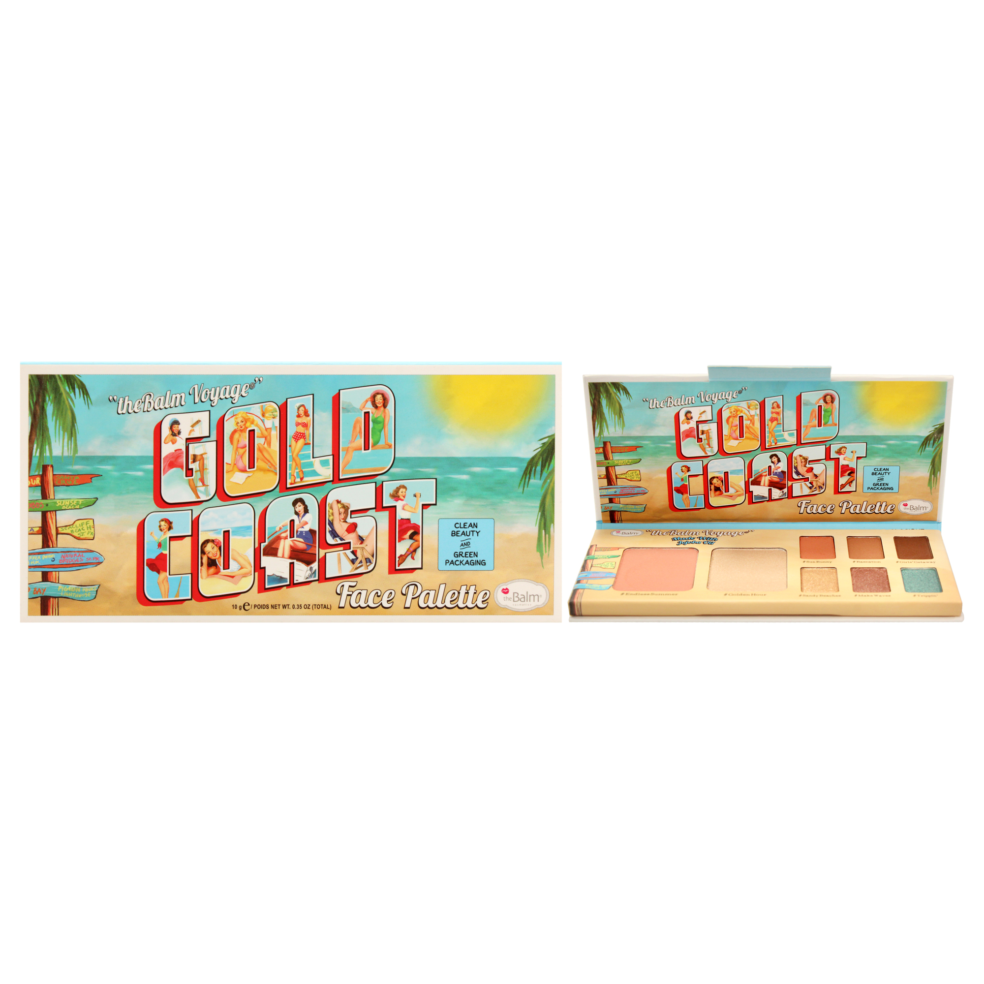 Foto 2 pulgar | Paleta Facial The Balm Voyage Gold Coast, 10 Ml Con Aceite De Jojoba - Venta Internacional.