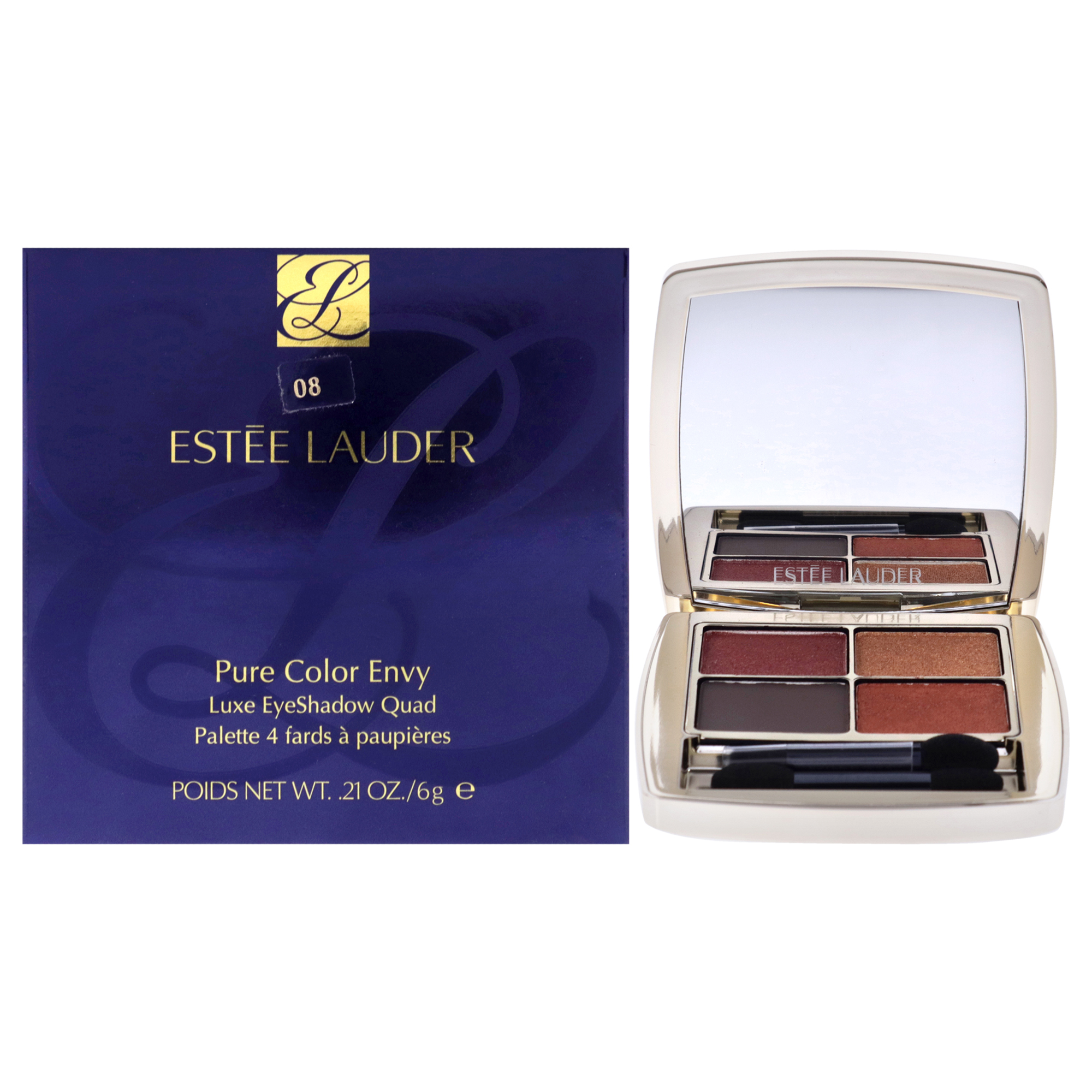 Sombra De Ojos Pure Color Envy Luxe Quad, 08 Wild Earth, 0.2 - Venta Internacional.