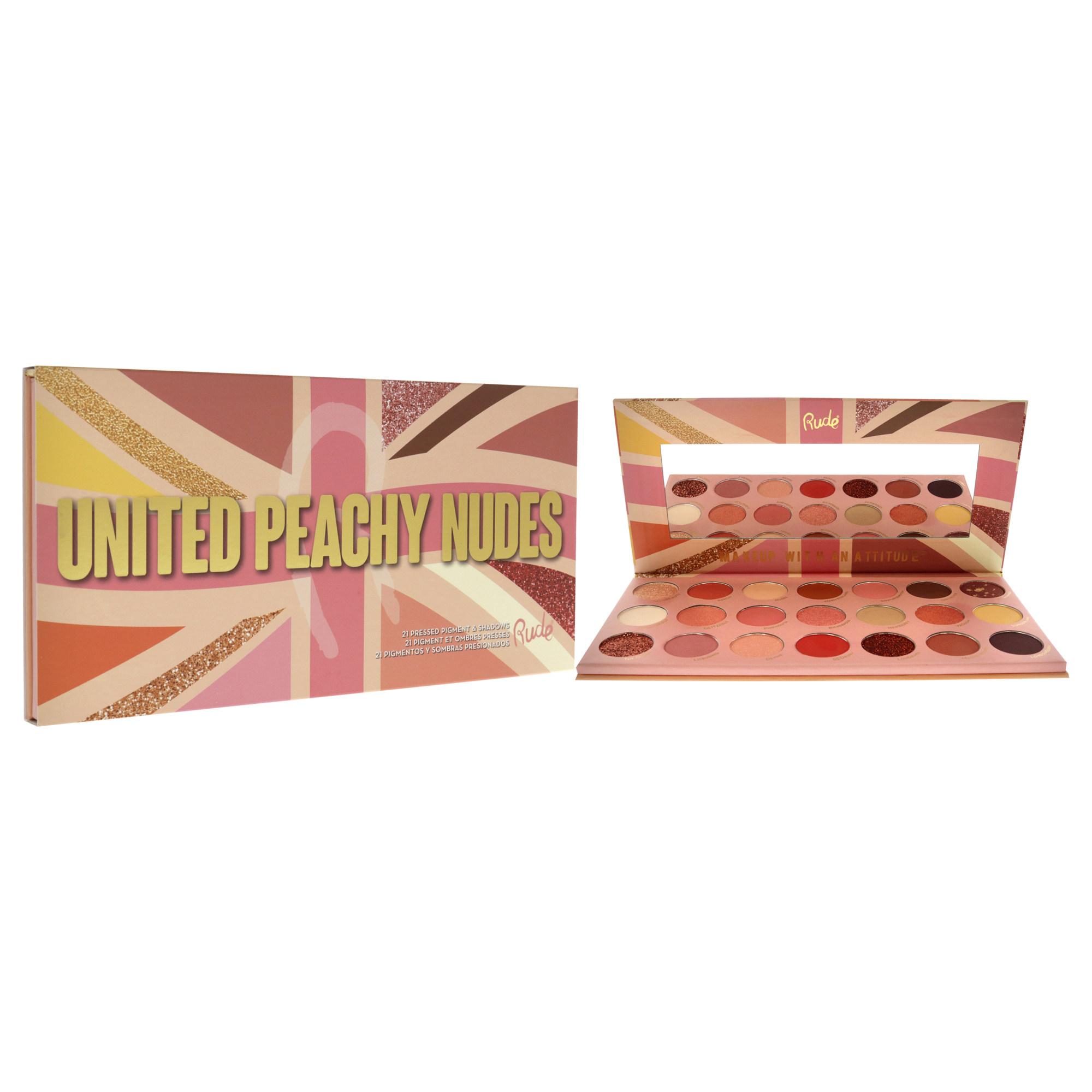 Foto 4 pulgar | Sombra De Ojos Rude Cosmetics United Peachy Nudes-21 22ml - Venta Internacional.