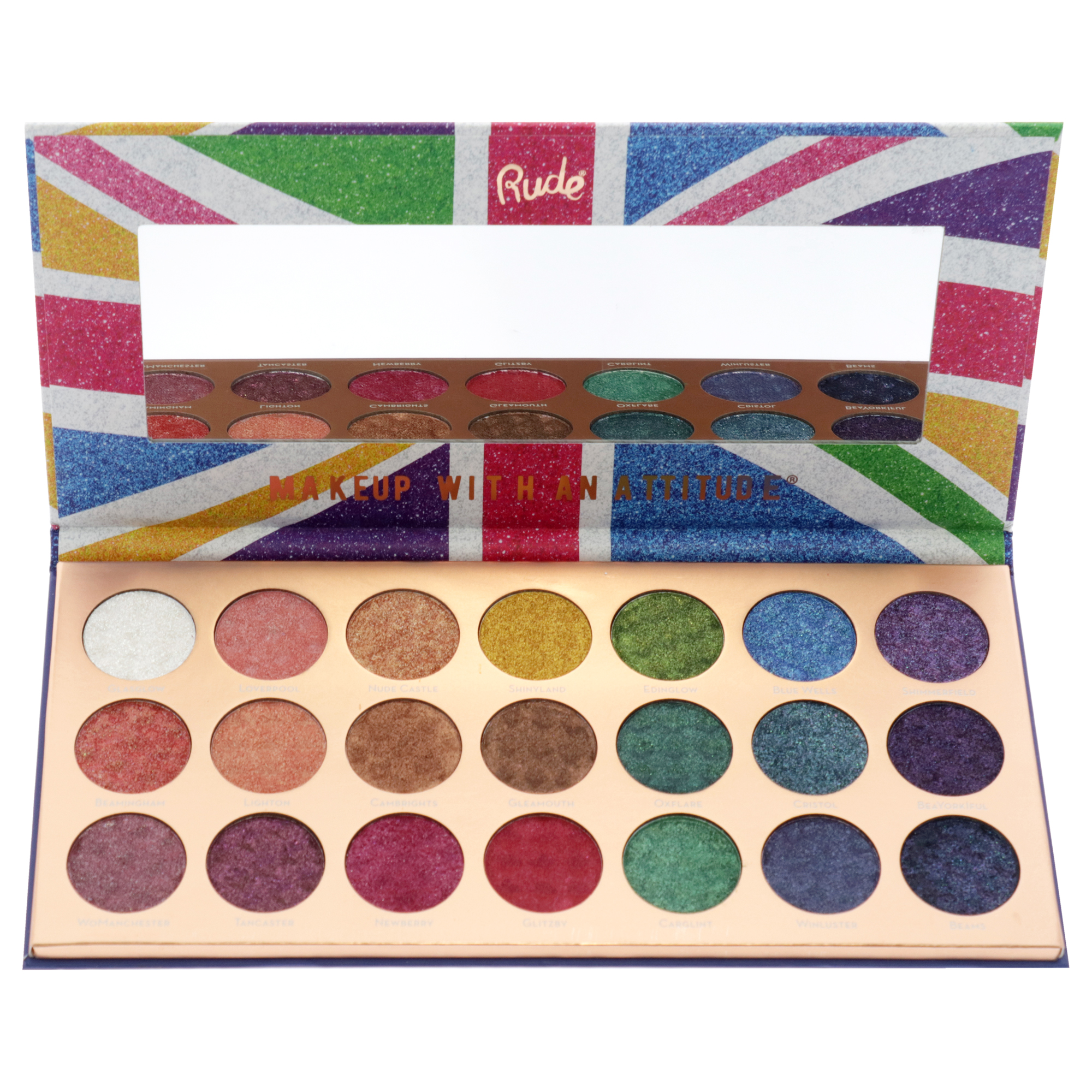 Foto 3 pulgar | Paleta De Sombras De Ojos Rude Cosmetics United Shimmer 21 Tonos - Venta Internacional.