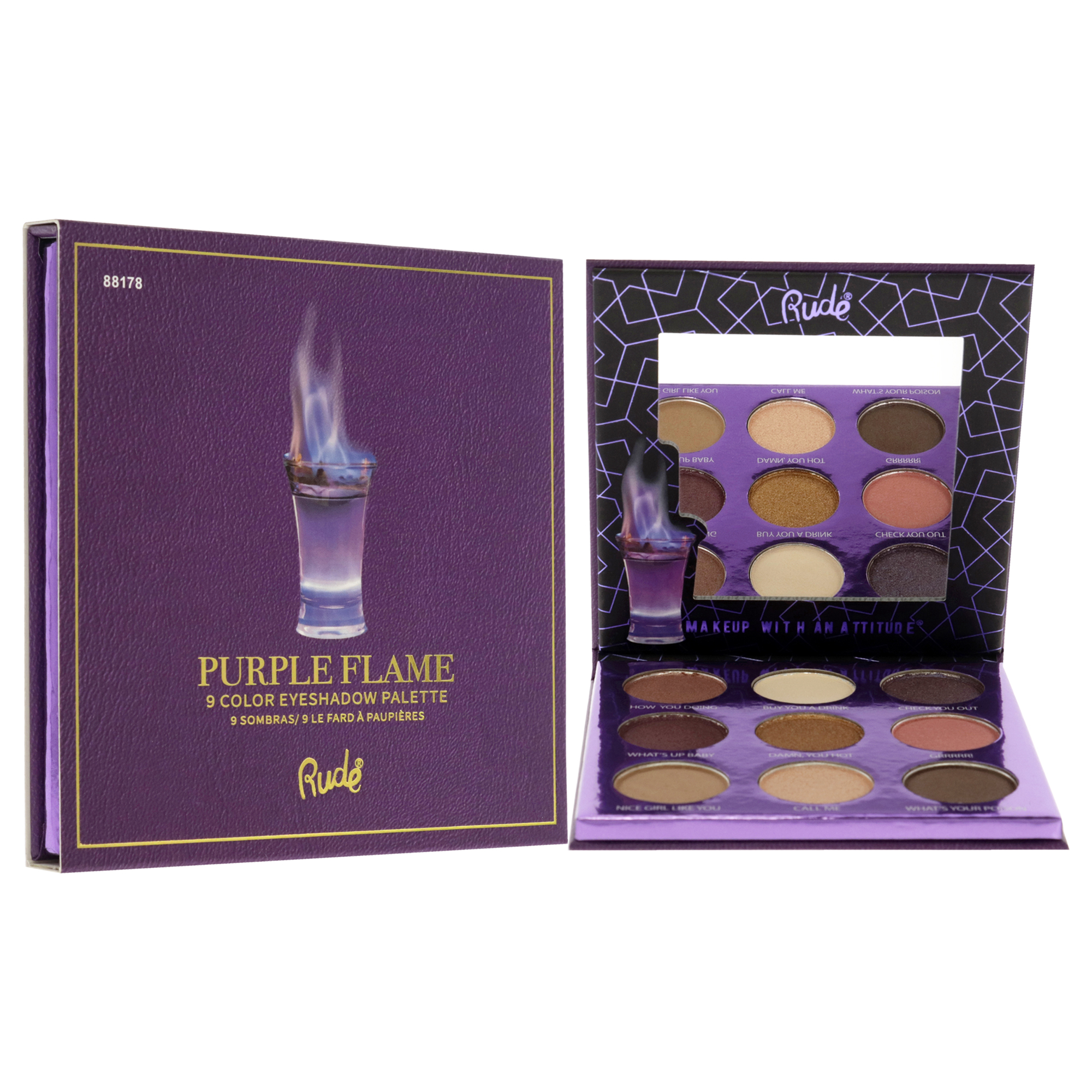 Foto 4 pulgar | Paleta De Sombras De Ojos Rude Cosmetics Cocktail Party 9 Purple Fla - Venta Internacional.