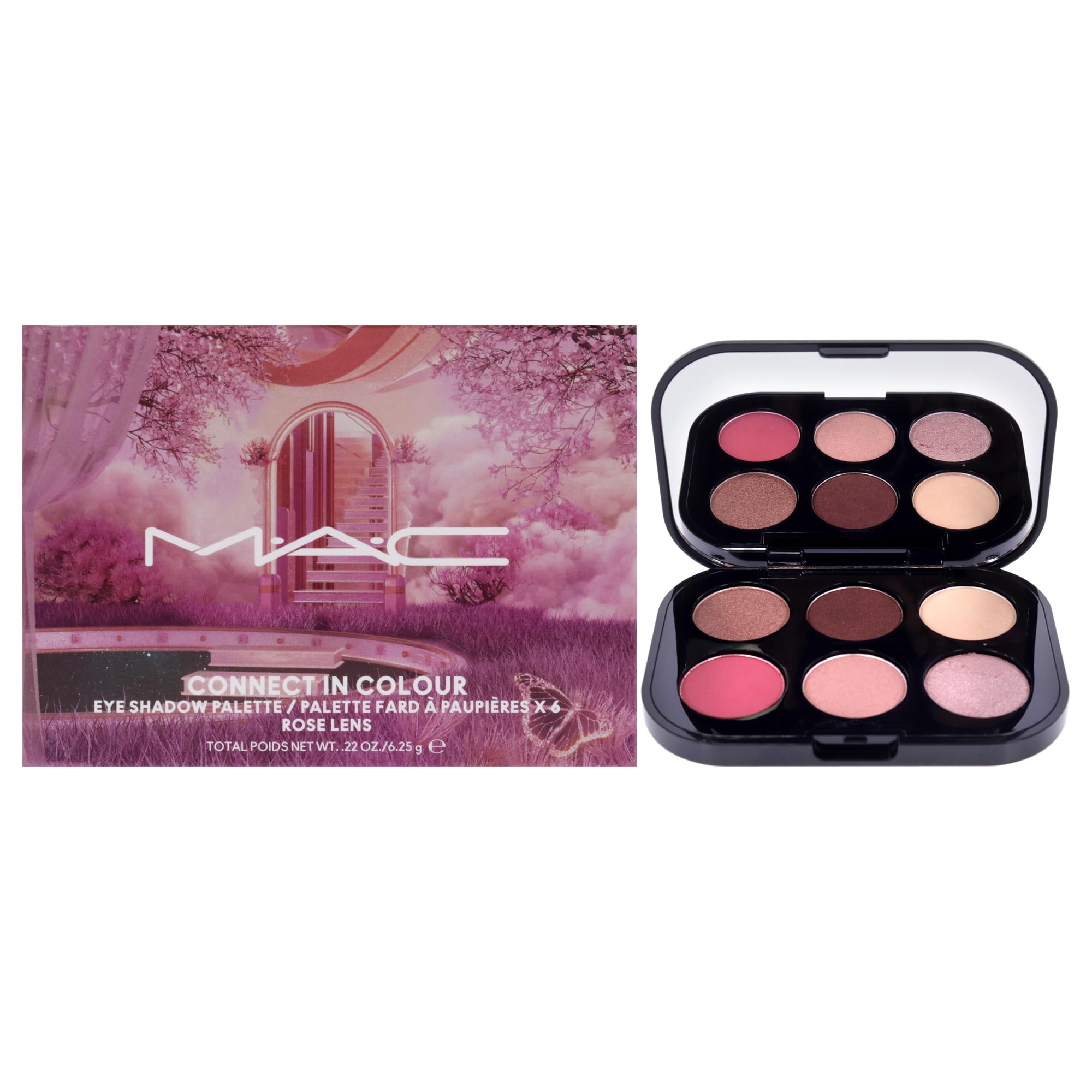 Paleta De Sombras De Ojos Mac Connect In Colour Rose Lens 6x6 Ml - Venta Internacional.