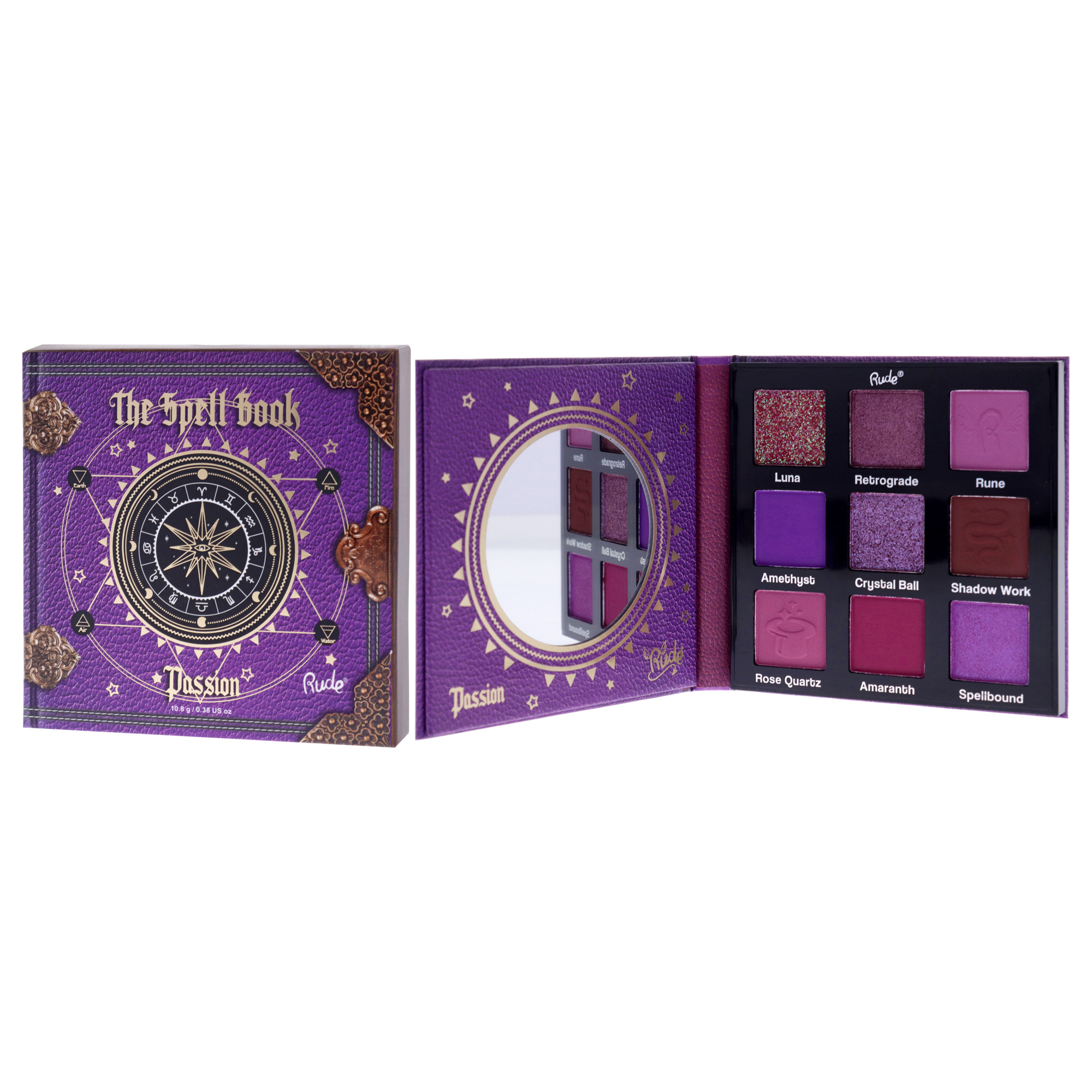 Foto 4 pulgar | Paleta De Sombras De Ojos Rude Cosmetics Spell Book Passion 11 Ml - Venta Internacional.