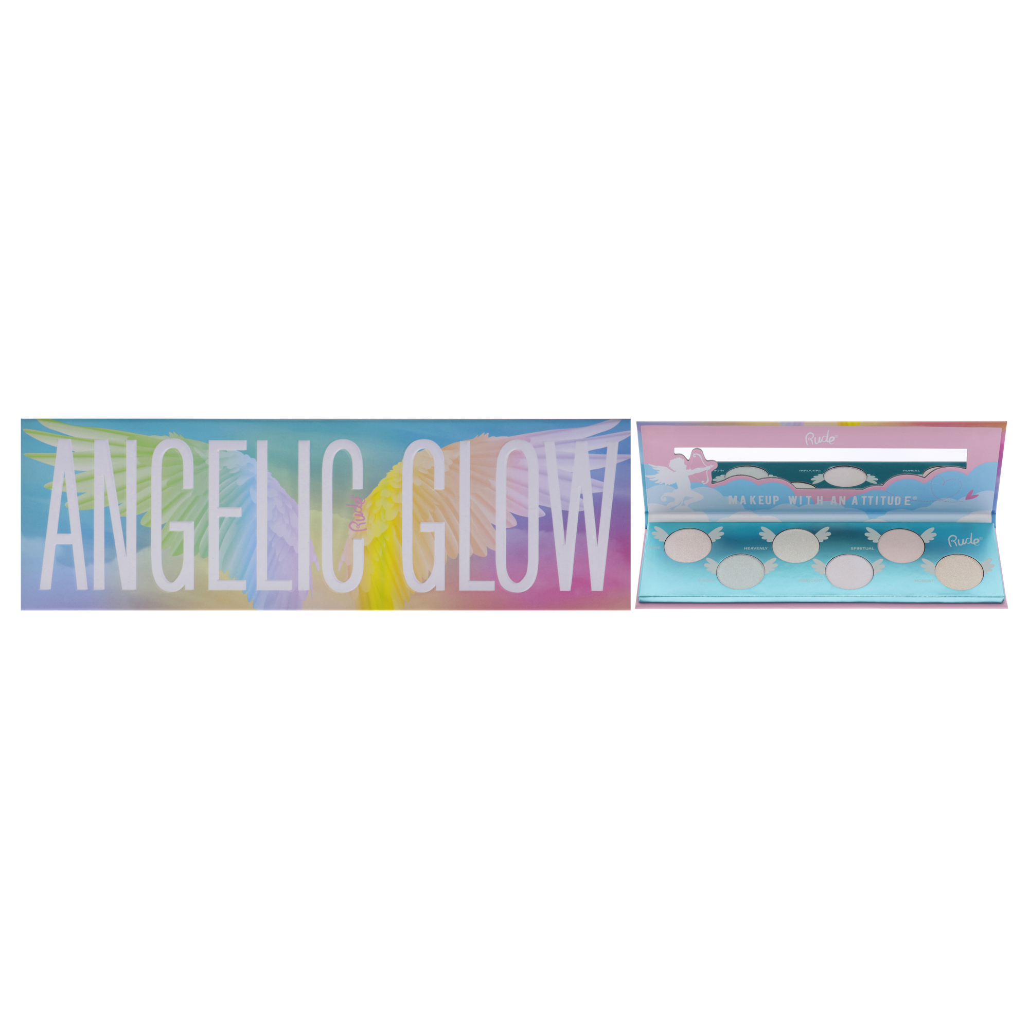 Sombra De Ojos Angelic Palette Rude Cosmetics, 9 G, Con Iluminador - Venta Internacional.