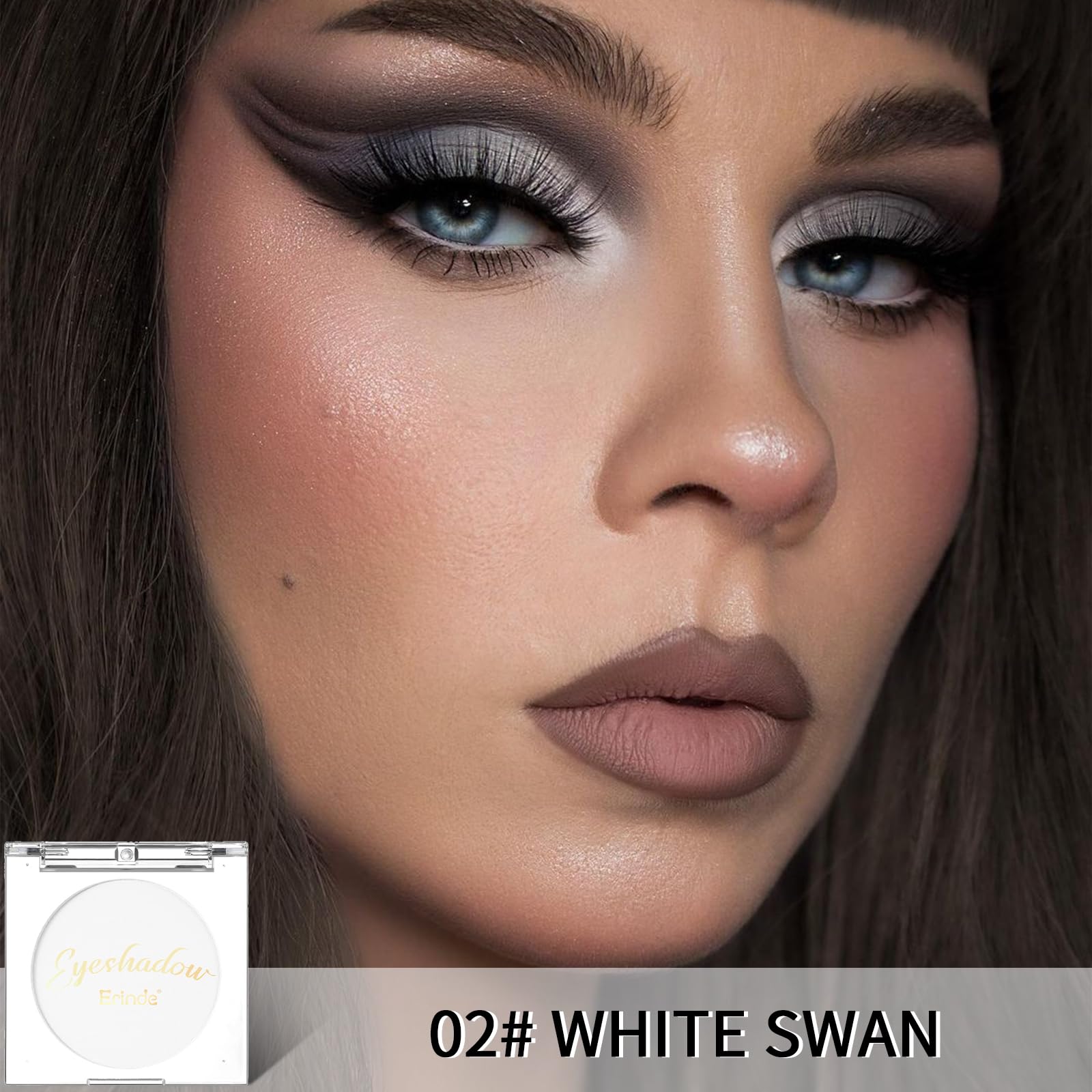 Foto 6 pulgar | Paleta De Sombras De Ojos Erinde Single White Matte Vegan 02# - Venta Internacional.