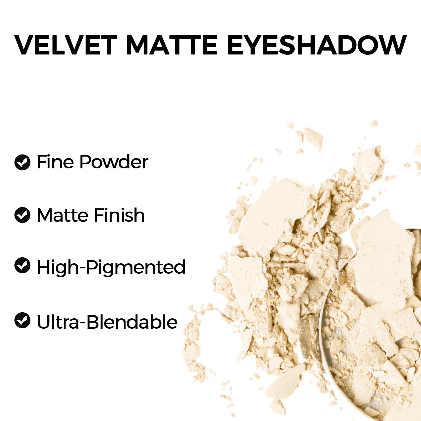 Foto 7 pulgar | Paleta De Sombras De Ojos Erinde Single Beige Matte High Pigment - Venta Internacional.
