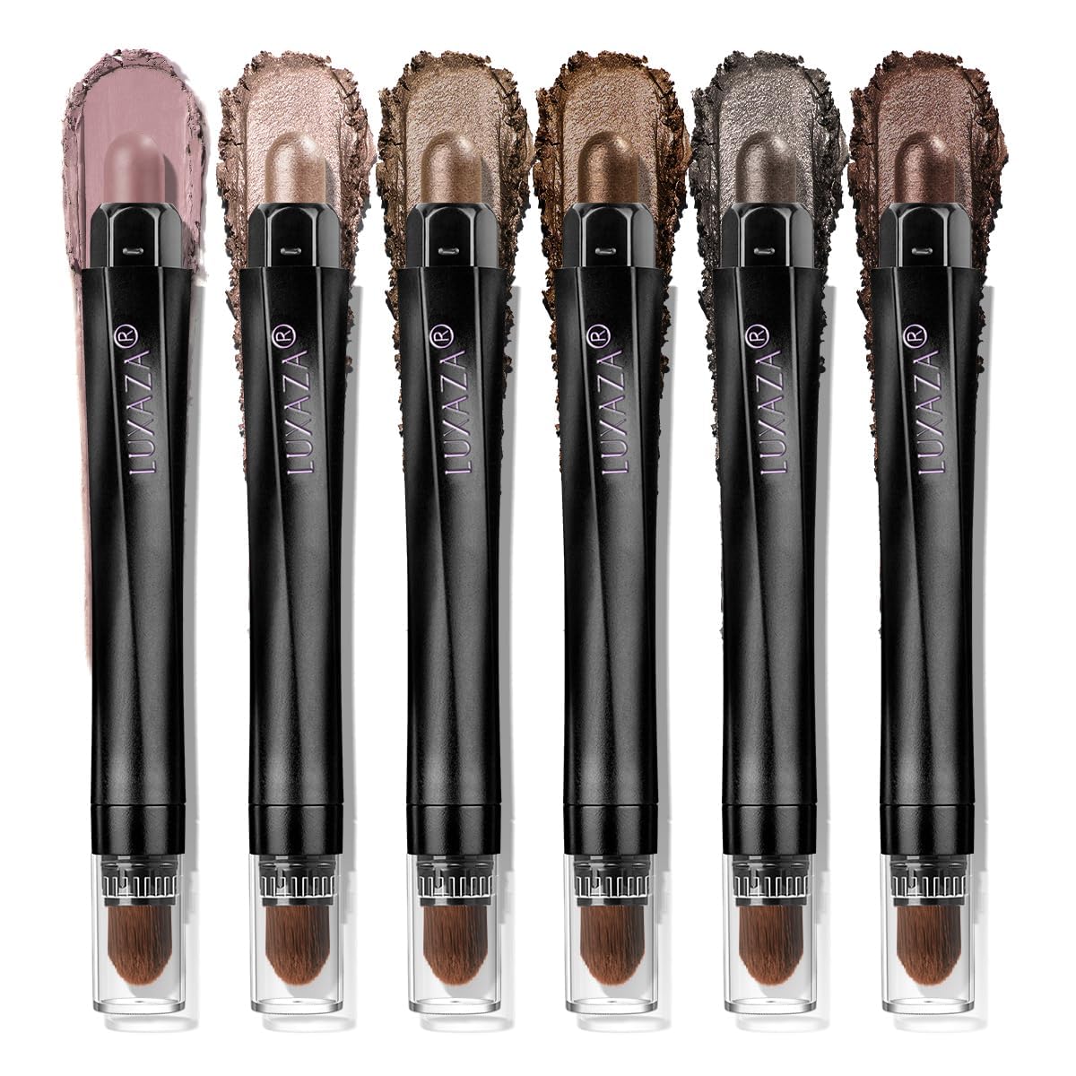 Juego De 6 Barras De Sombra De Ojos Luxaza Metallic Neutral & Brown - Venta Internacional.