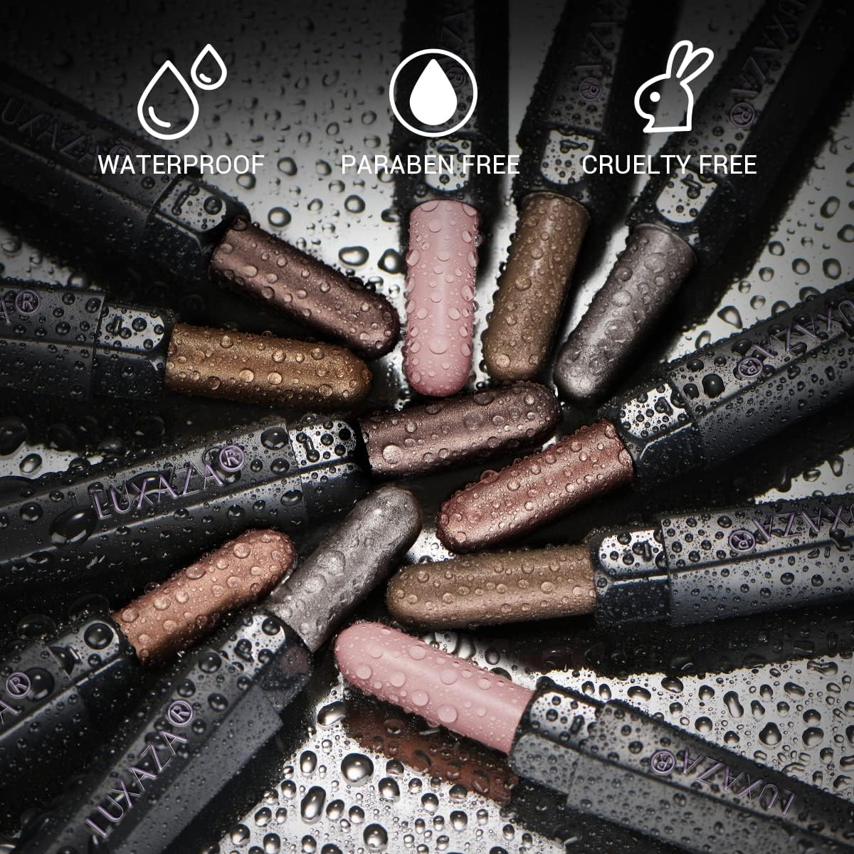 Foto 5 | Juego De 6 Barras De Sombra De Ojos Luxaza Metallic Neutral & Brown - Venta Internacional.