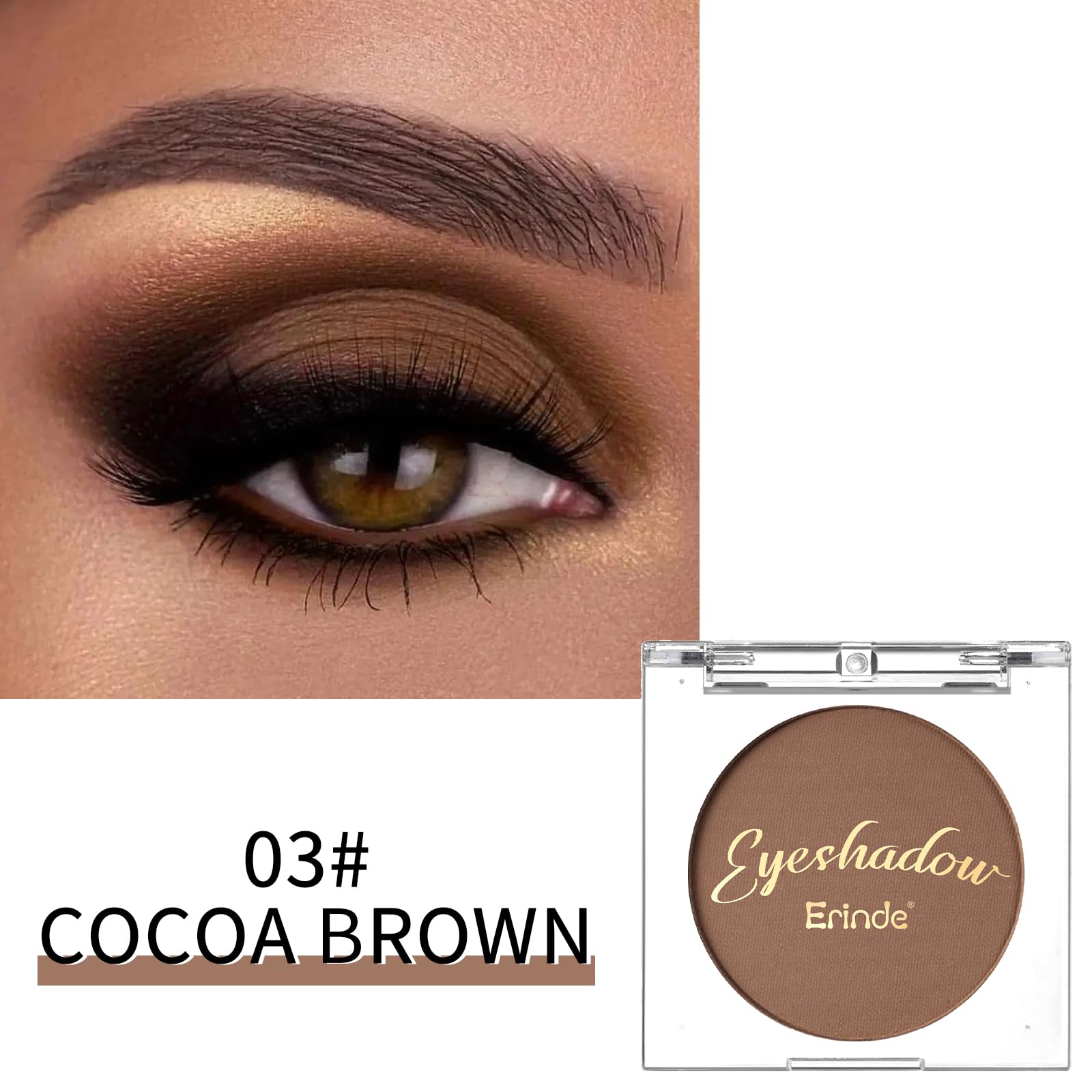 Foto 3 pulgar | Paleta De Sombras De Ojos Erinde Single Brown Matte 03# Cocoa Brown - Venta Internacional.