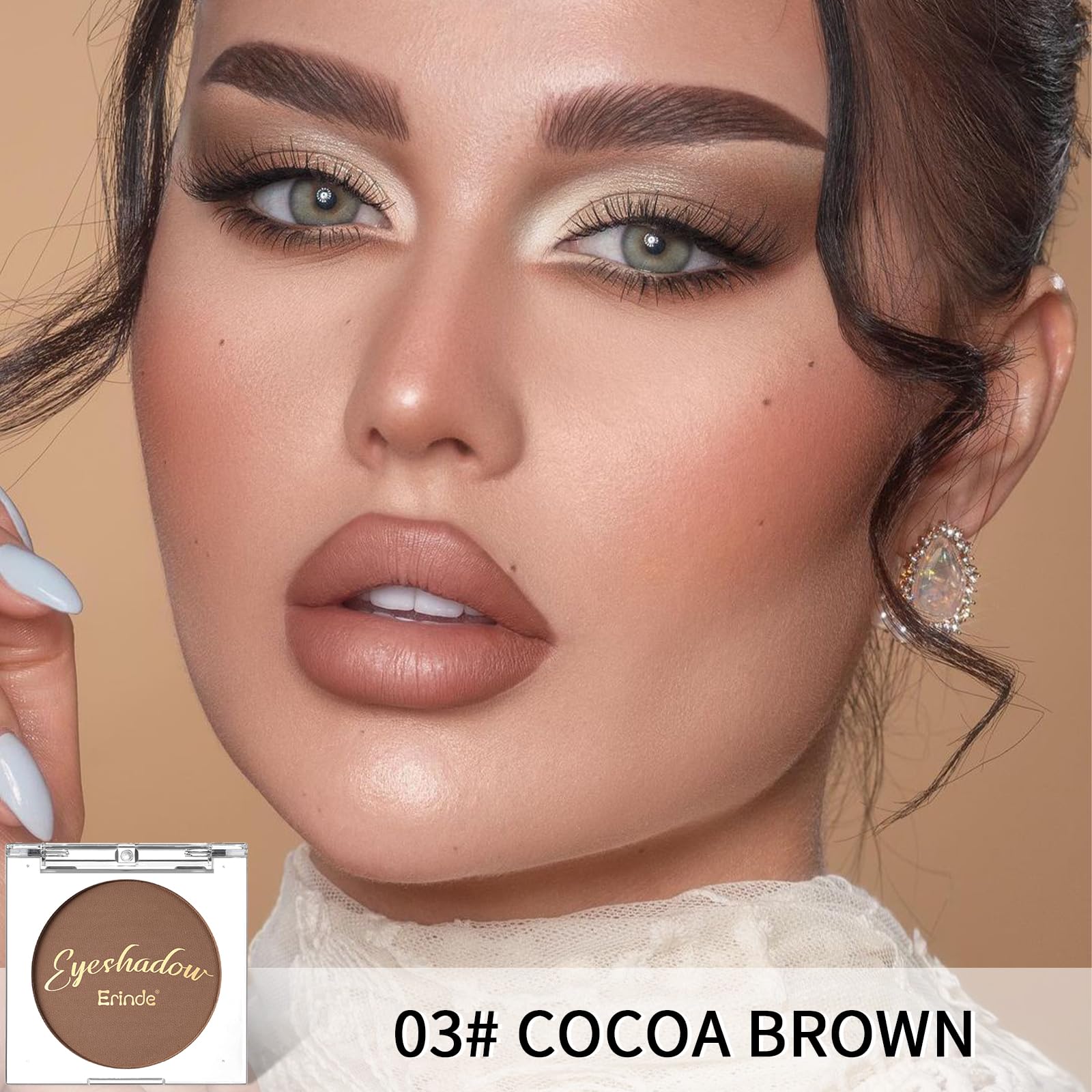 Foto 6 pulgar | Paleta De Sombras De Ojos Erinde Single Brown Matte 03# Cocoa Brown - Venta Internacional.