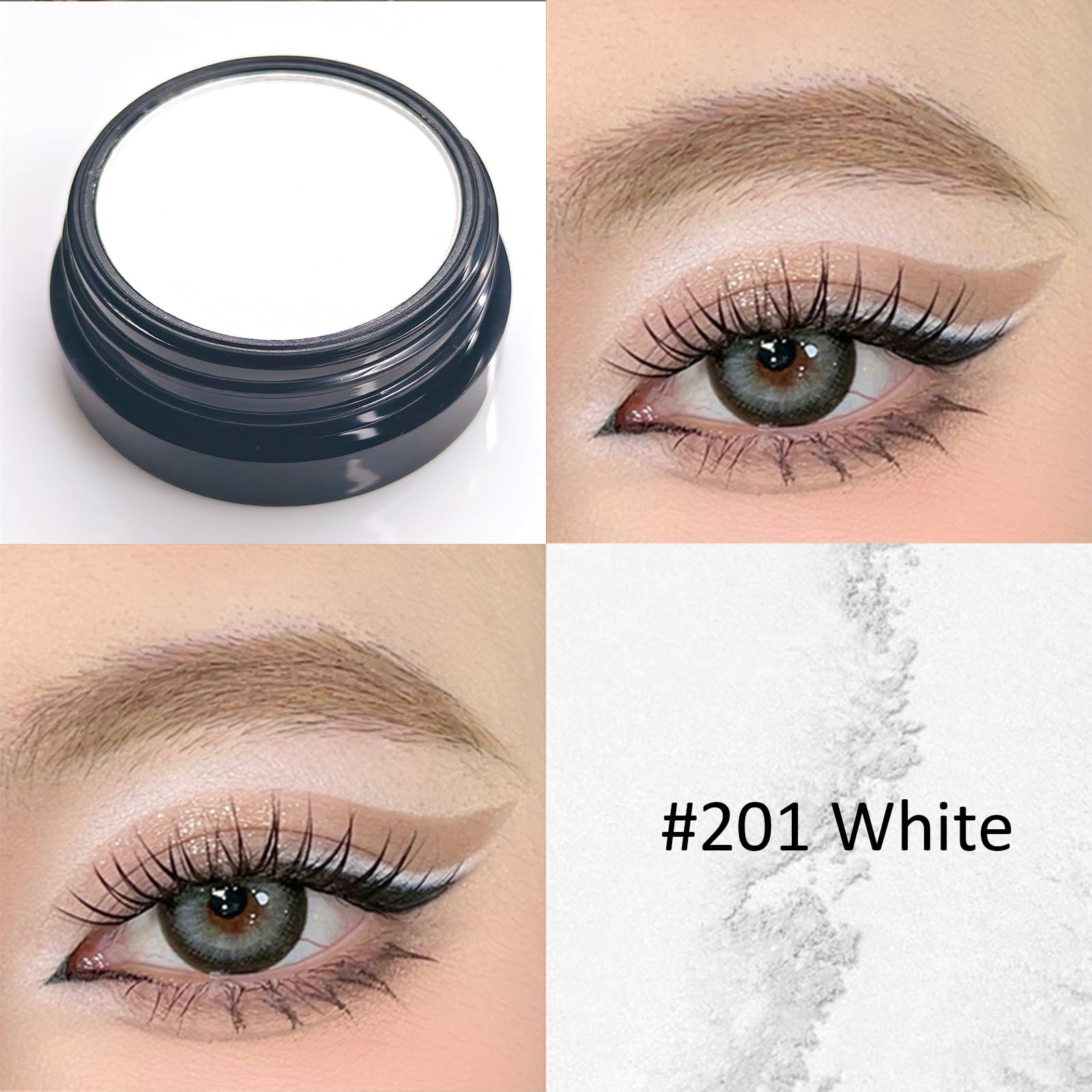 Foto 4 pulgar | Paleta De Sombras De Ojos Erinde White Matte Con Polvo Prensado - Venta Internacional.