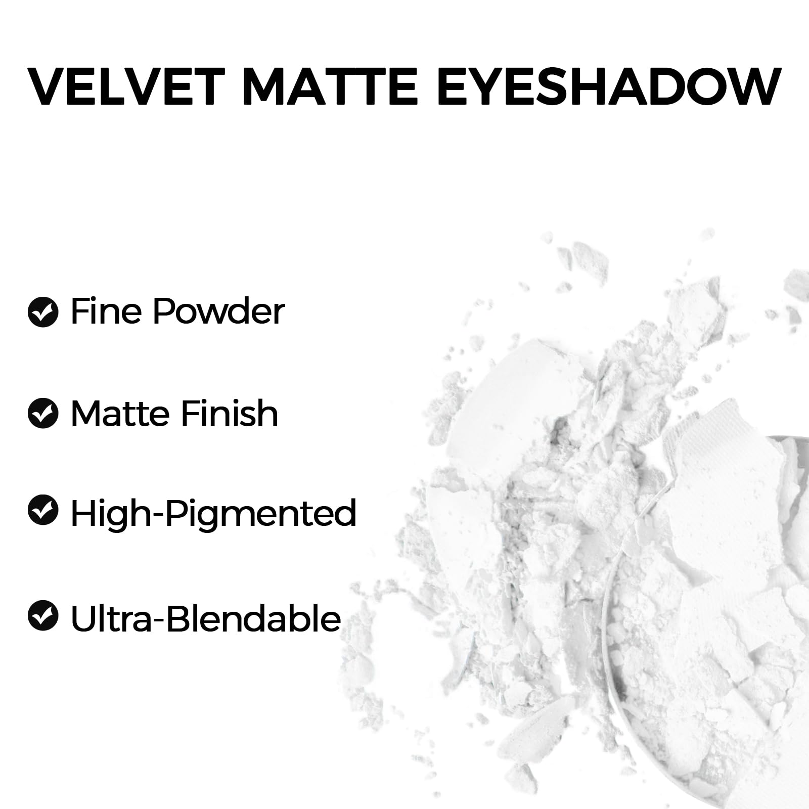 Foto 5 pulgar | Paleta De Sombras De Ojos Erinde White Matte Con Polvo Prensado - Venta Internacional.