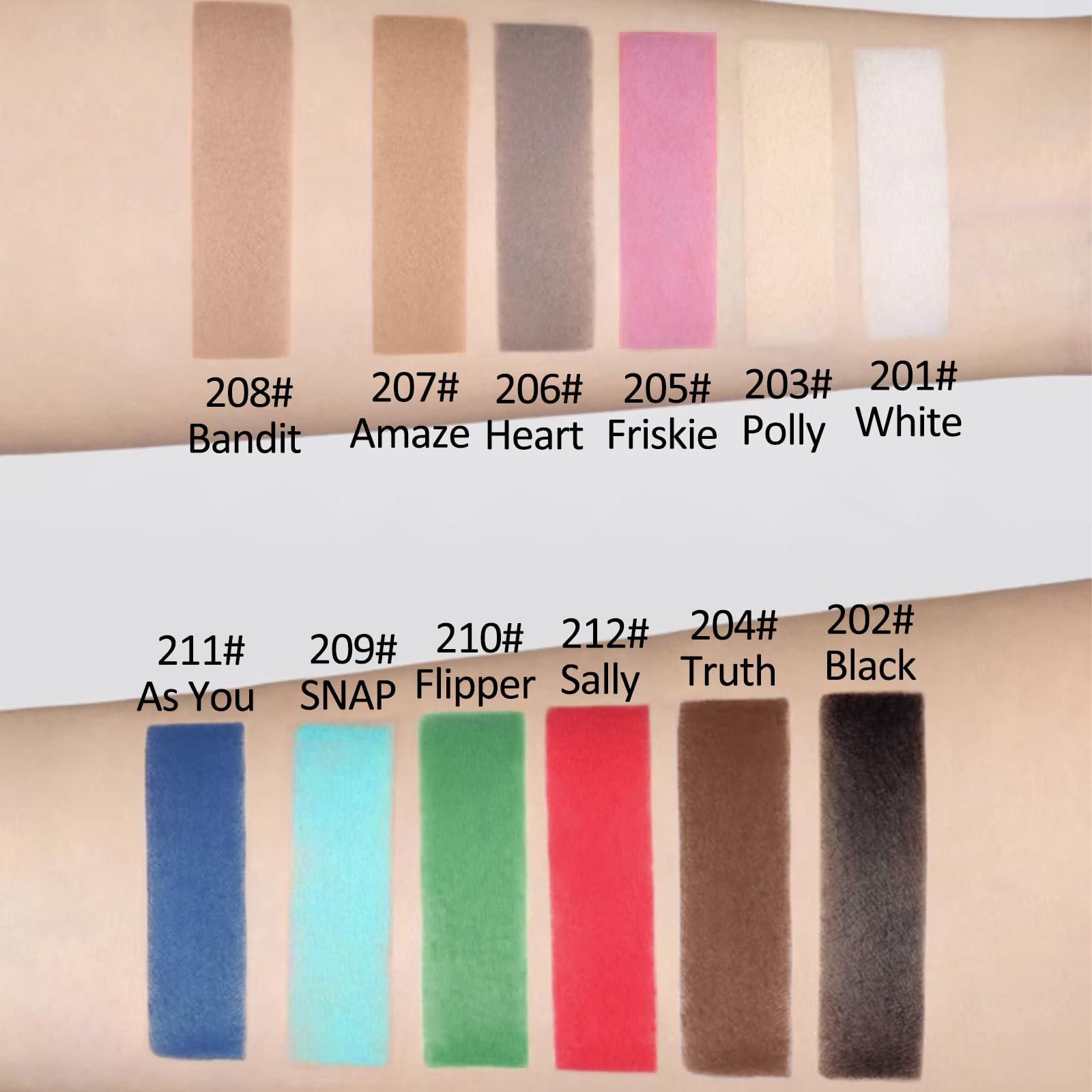 Foto 5 | Paleta De Sombras De Ojos Erinde White Matte Con Polvo Prensado - Venta Internacional.