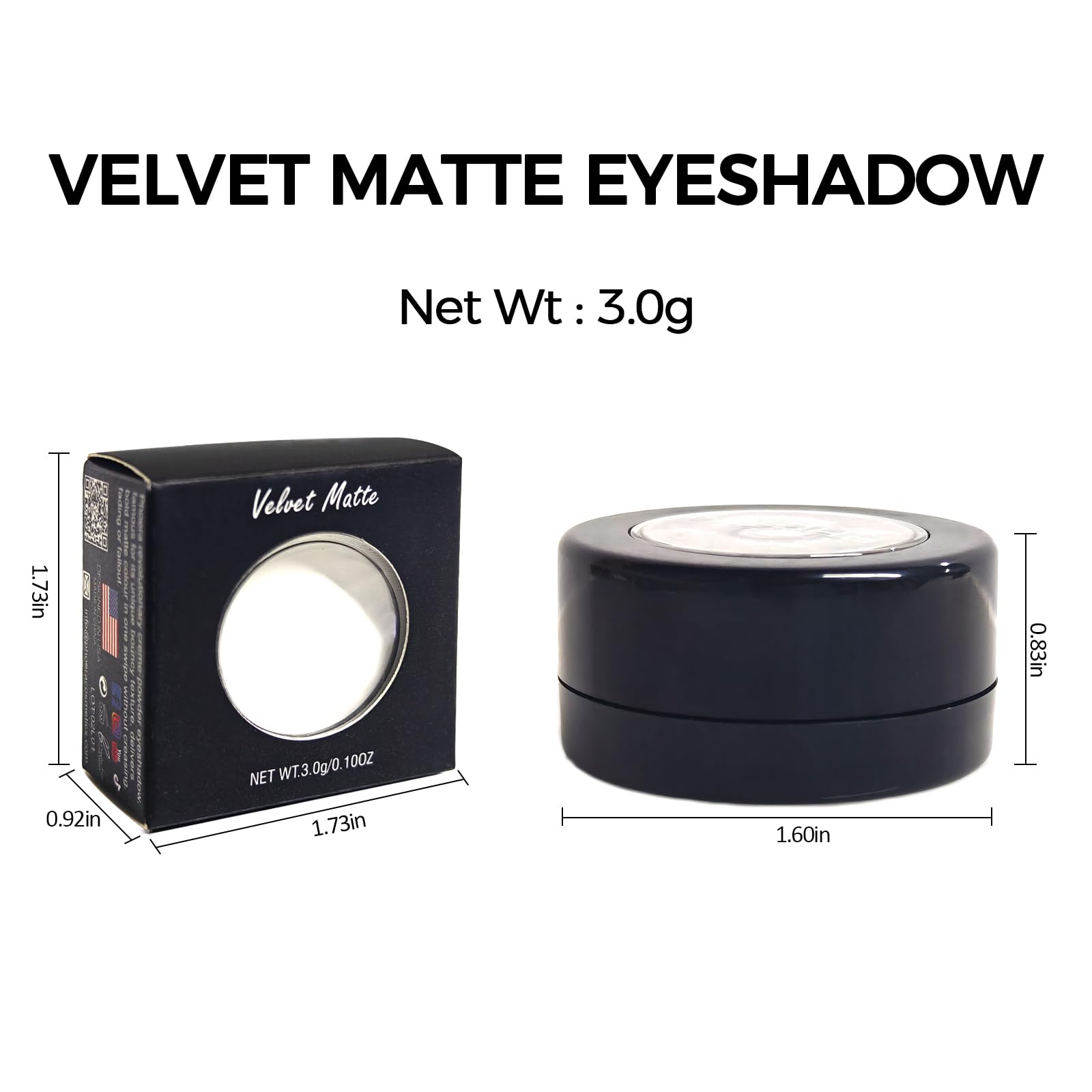 Foto 7 | Paleta De Sombras De Ojos Erinde White Matte Con Polvo Prensado - Venta Internacional.
