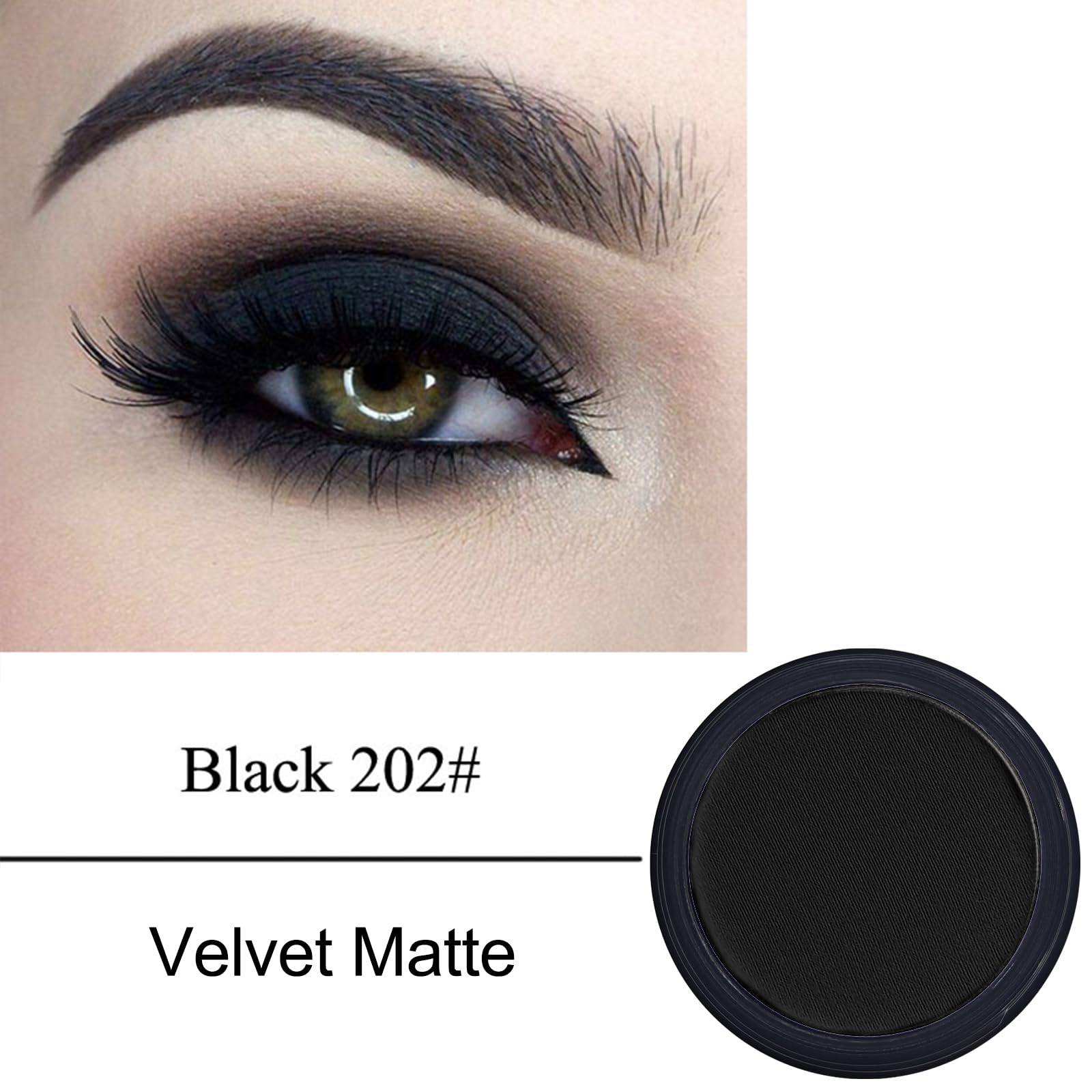 Foto 3 pulgar | Sombra de Ojos Erinde Black Matte Single Black Smokey - Venta Internacional