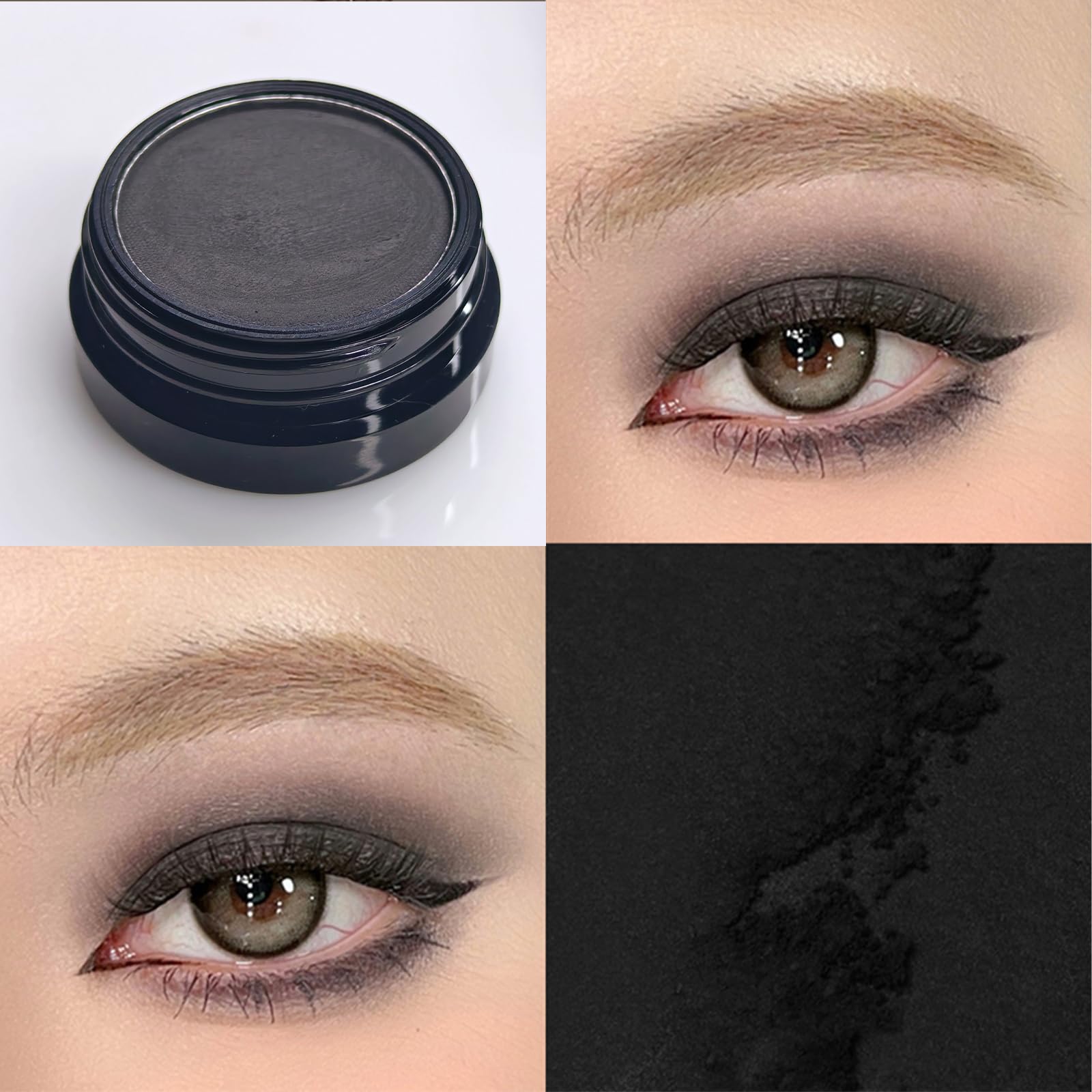 Foto 4 pulgar | Sombra de Ojos Erinde Black Matte Single Black Smokey - Venta Internacional
