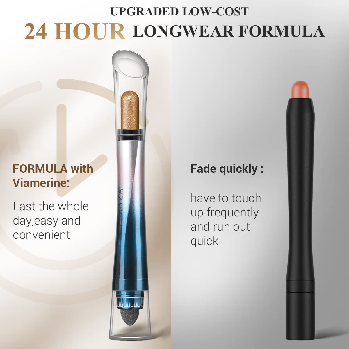 Foto 7 | Sombra De Ojos Luxaza 24h Longwear Mate/marrón Metalizado Crema - Venta Internacional.