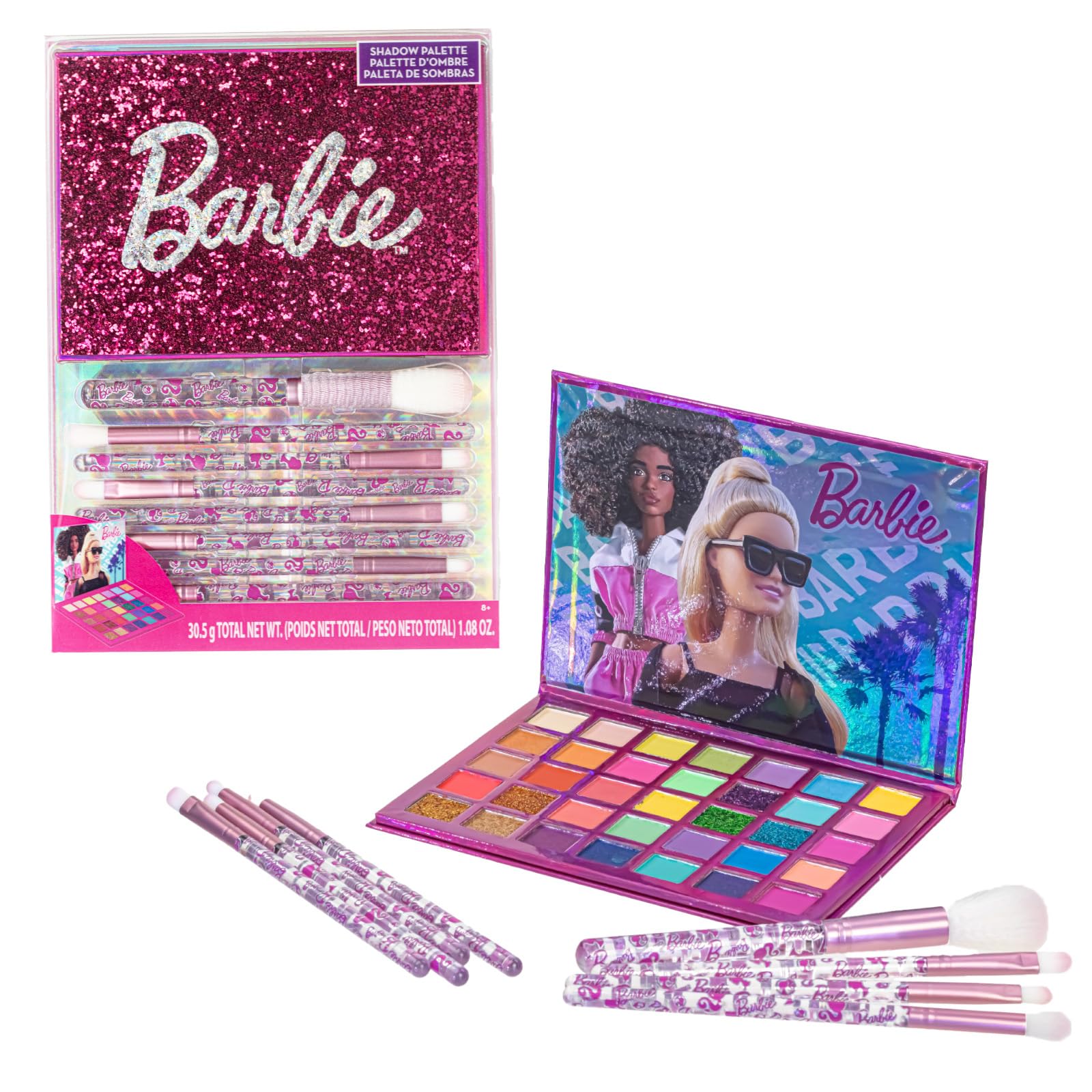Foto 2 pulgar | Paleta De Sombras De Ojos Townley Girl Barbie 35 Pocillos Con Brochas - Venta Internacional.