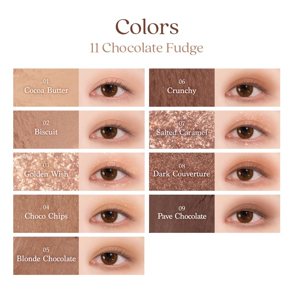 Foto 7 pulgar | Paleta De Sombras De Ojos Dasique Shadow Palette #11 Chocolate Fudge 10,5 G - Venta Internacional.