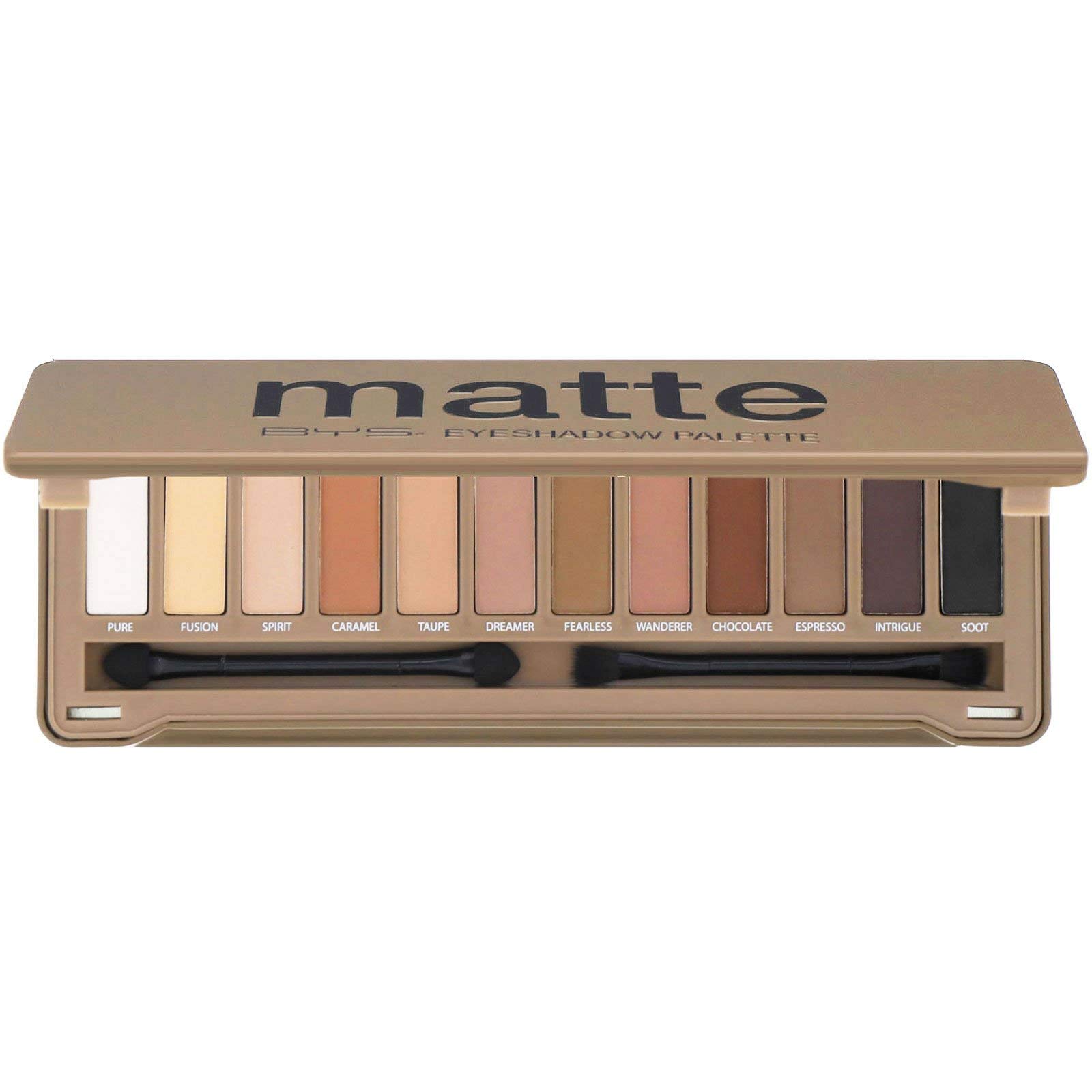 Paleta De Sombras De Ojos Bys 12 Tonos Mate Con Espejo Y Aplicador - Venta Internacional.