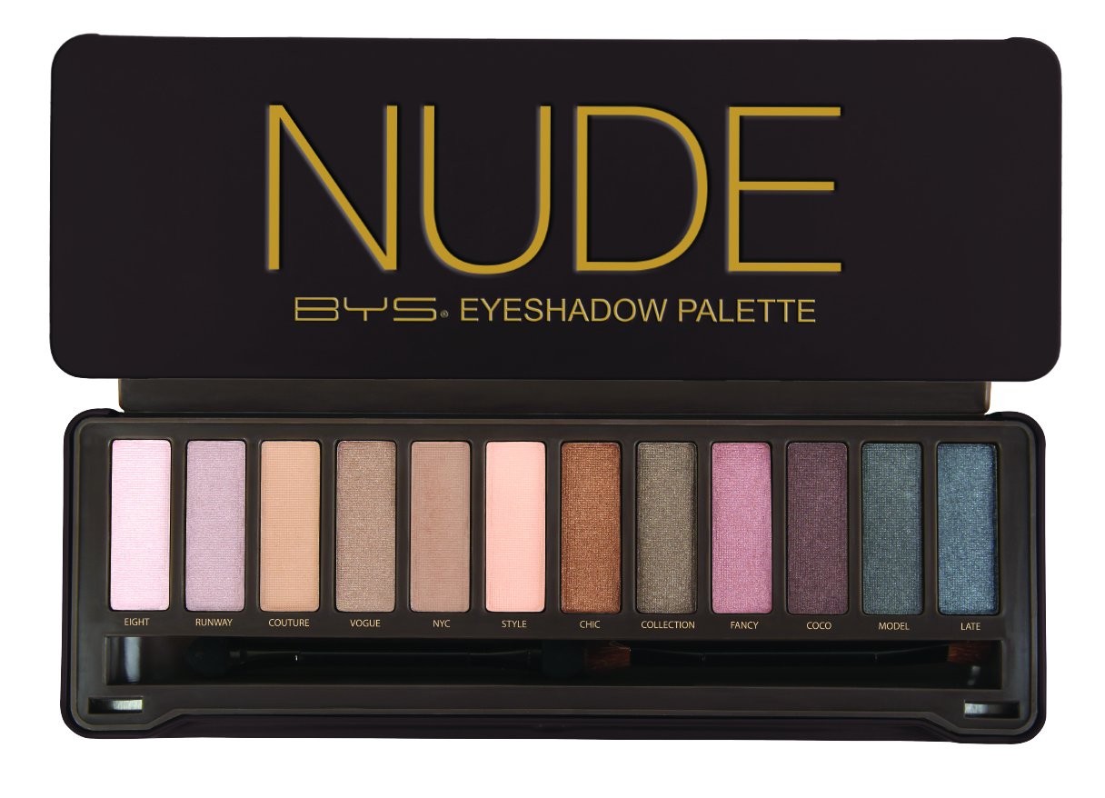 Paleta De Sombras De Ojos Bys 12 Color Nude Con Espejo Y Aplicadores - Venta Internacional.