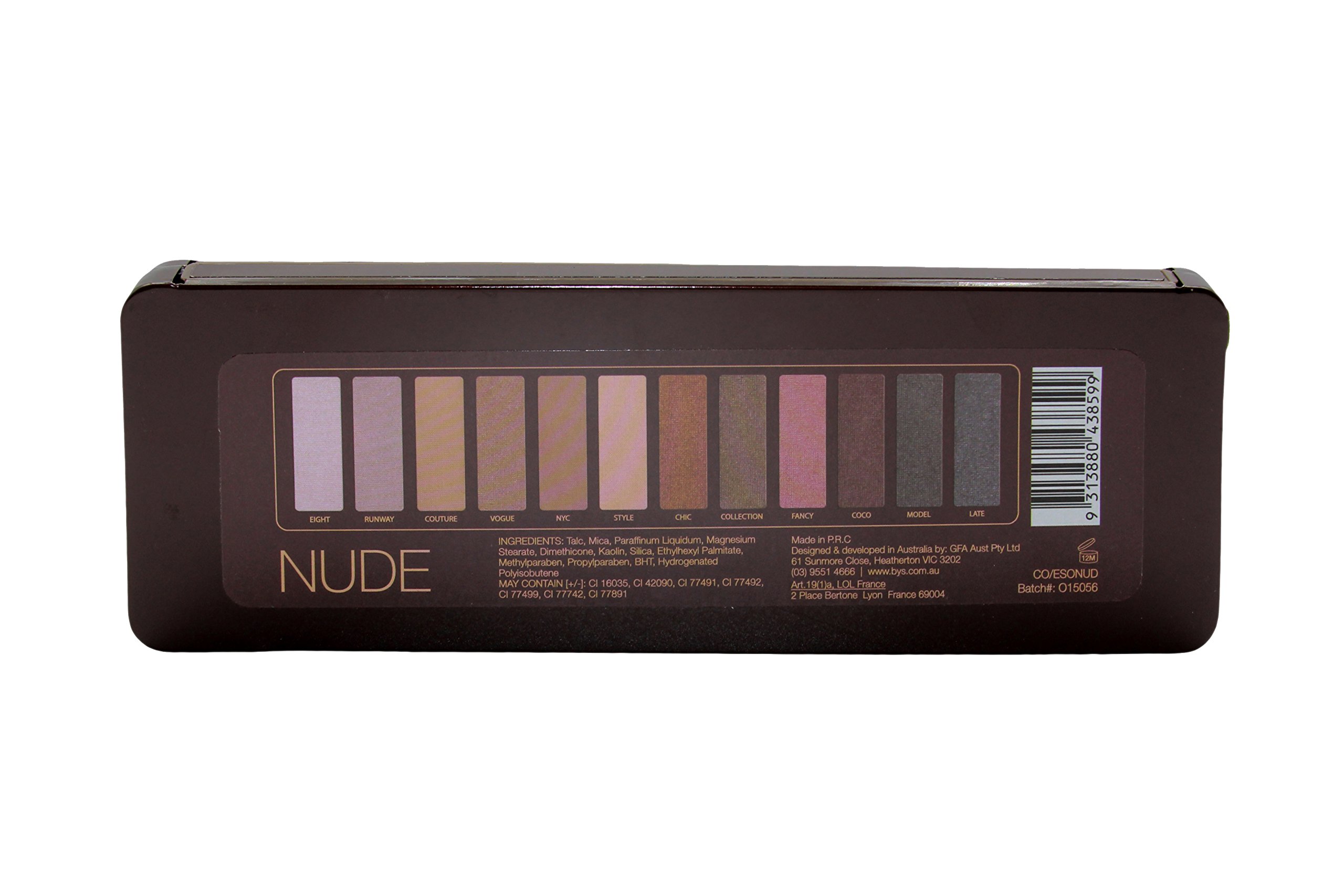 Foto 4 pulgar | Paleta De Sombras De Ojos Bys 12 Color Nude Con Espejo Y Aplicadores - Venta Internacional.