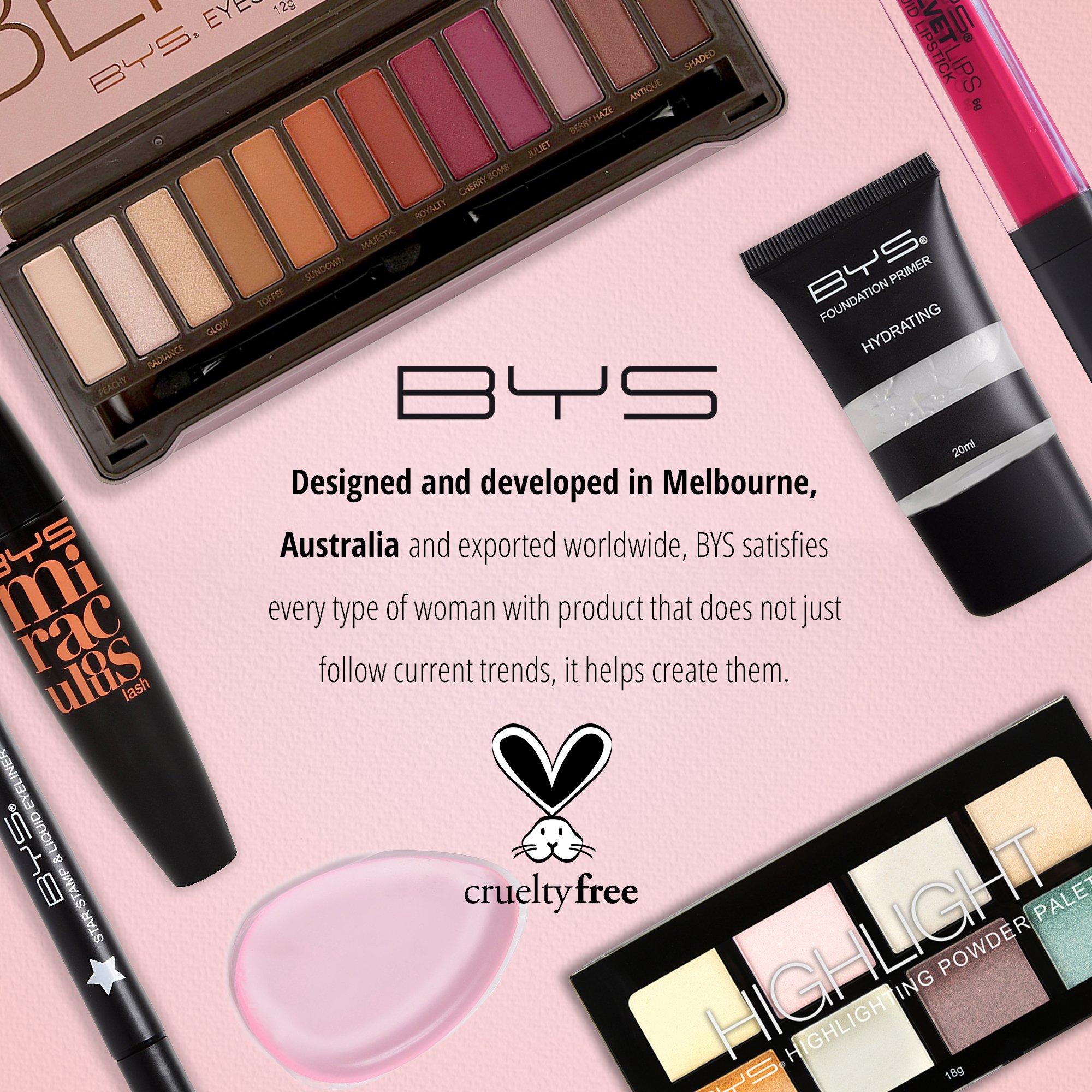 Foto 7 | Paleta De Sombras De Ojos Bys 12 Color Nude Con Espejo Y Aplicadores - Venta Internacional.
