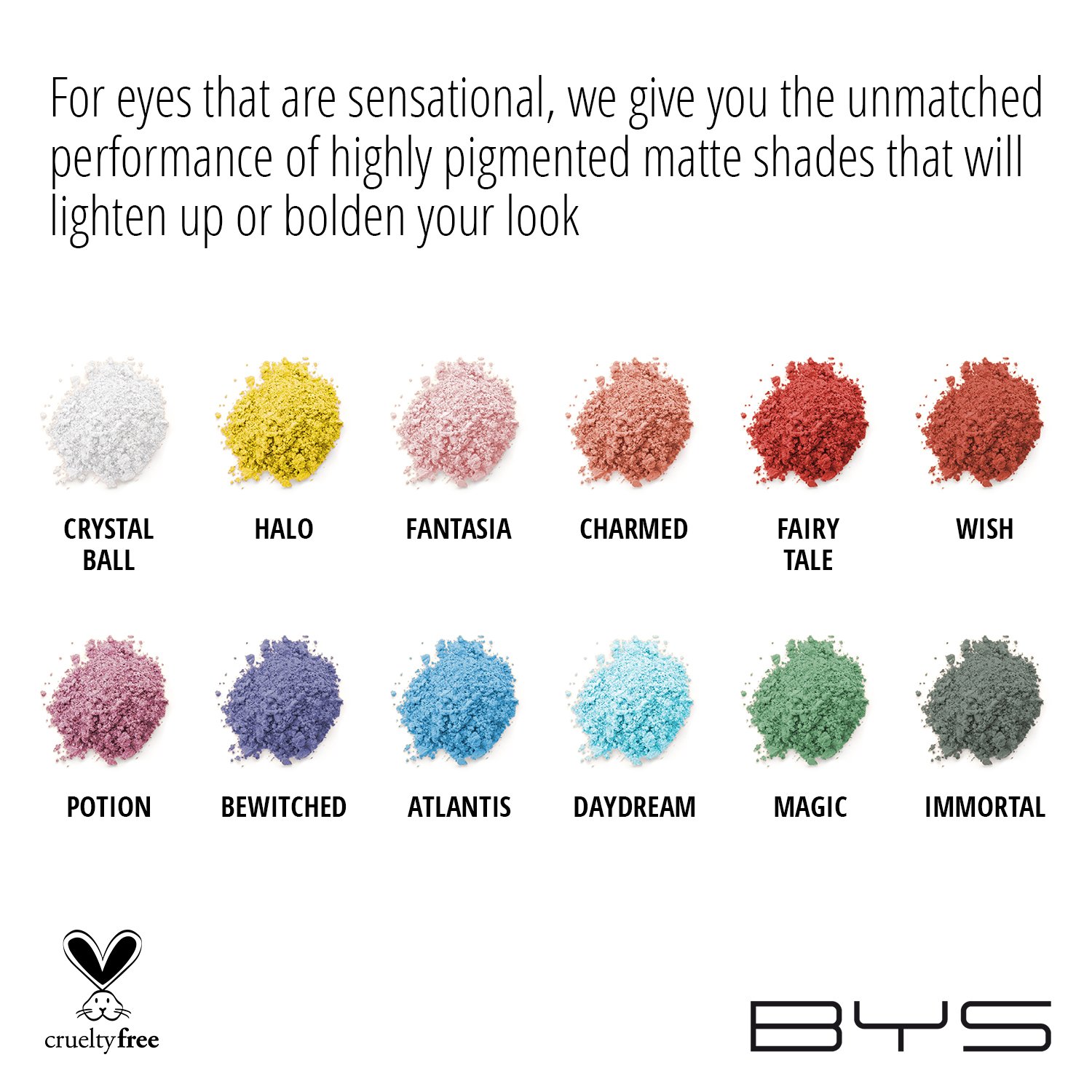Foto 5 | Paleta De Sombras De Ojos Bys Fantasy Matte Neon Con 12 Tonos - Venta Internacional.