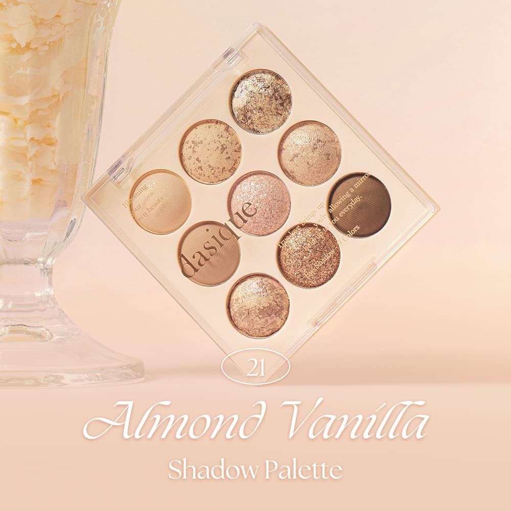 Foto 4 | Paleta De Sombras Dasique Almond Vanilla Vegan Con 9 Tonos - Venta Internacional.