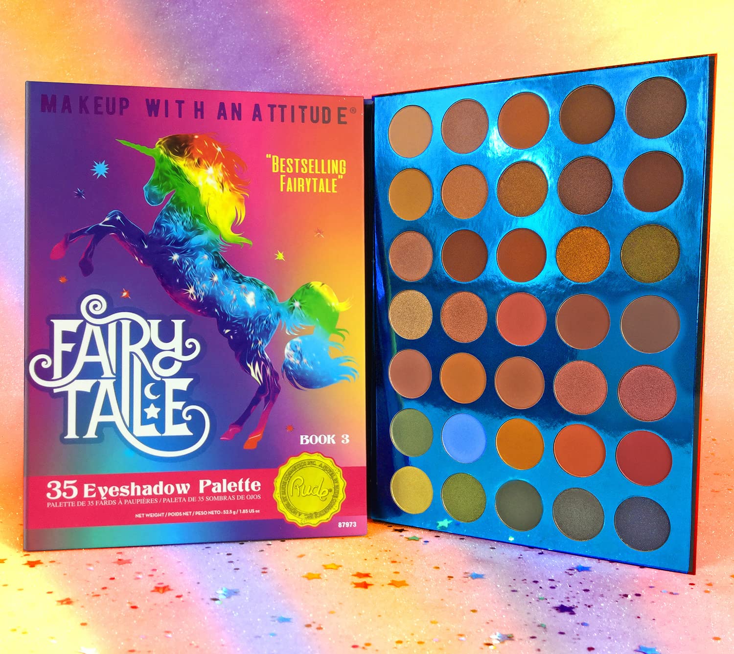 Foto 3 pulgar | Paleta De Sombras De Ojos Rude Cosmetics Fairy Tale 35 Book 3 40 Ml - Venta Internacional.