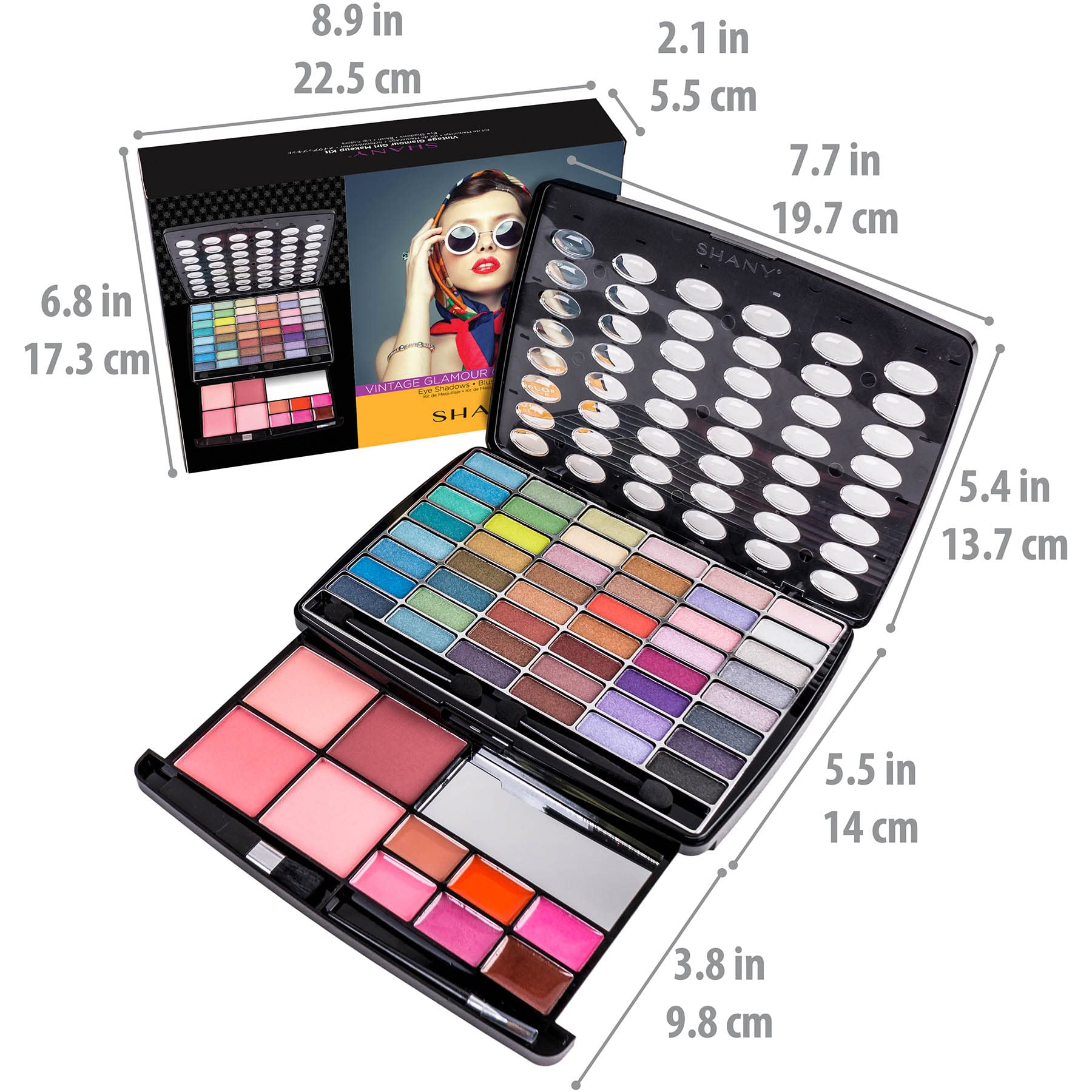 Foto 5 pulgar | Kit De Maquillaje Shany Glamour Girl Con Paleta De Sombras De Ojos Y Más - Venta Internacional.