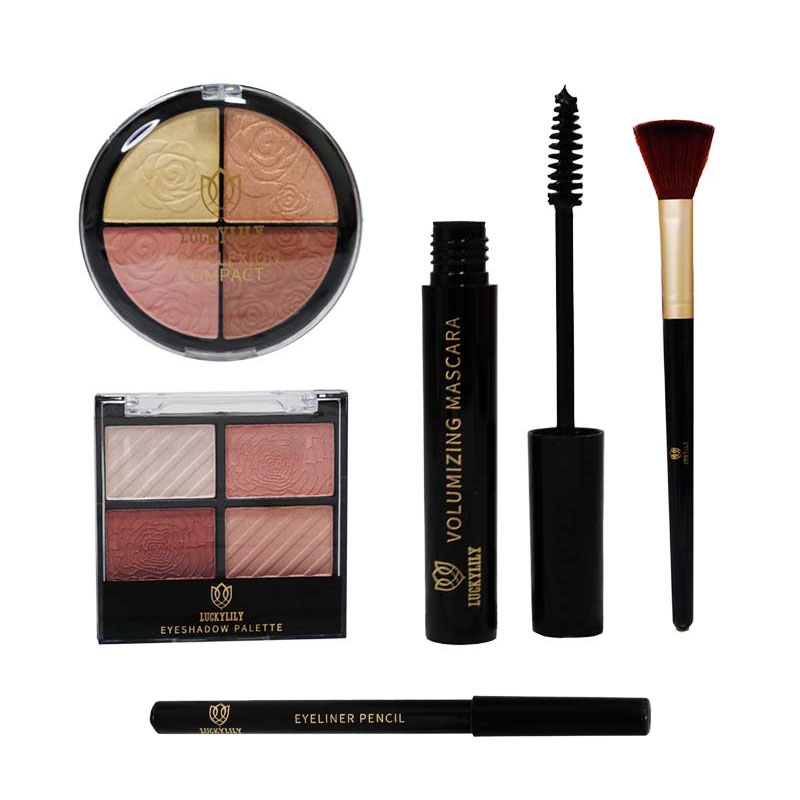Foto 4 pulgar | Set De Maquillaje Glamorous Makeup Essential Con Iluminador Facial - Venta Internacional.