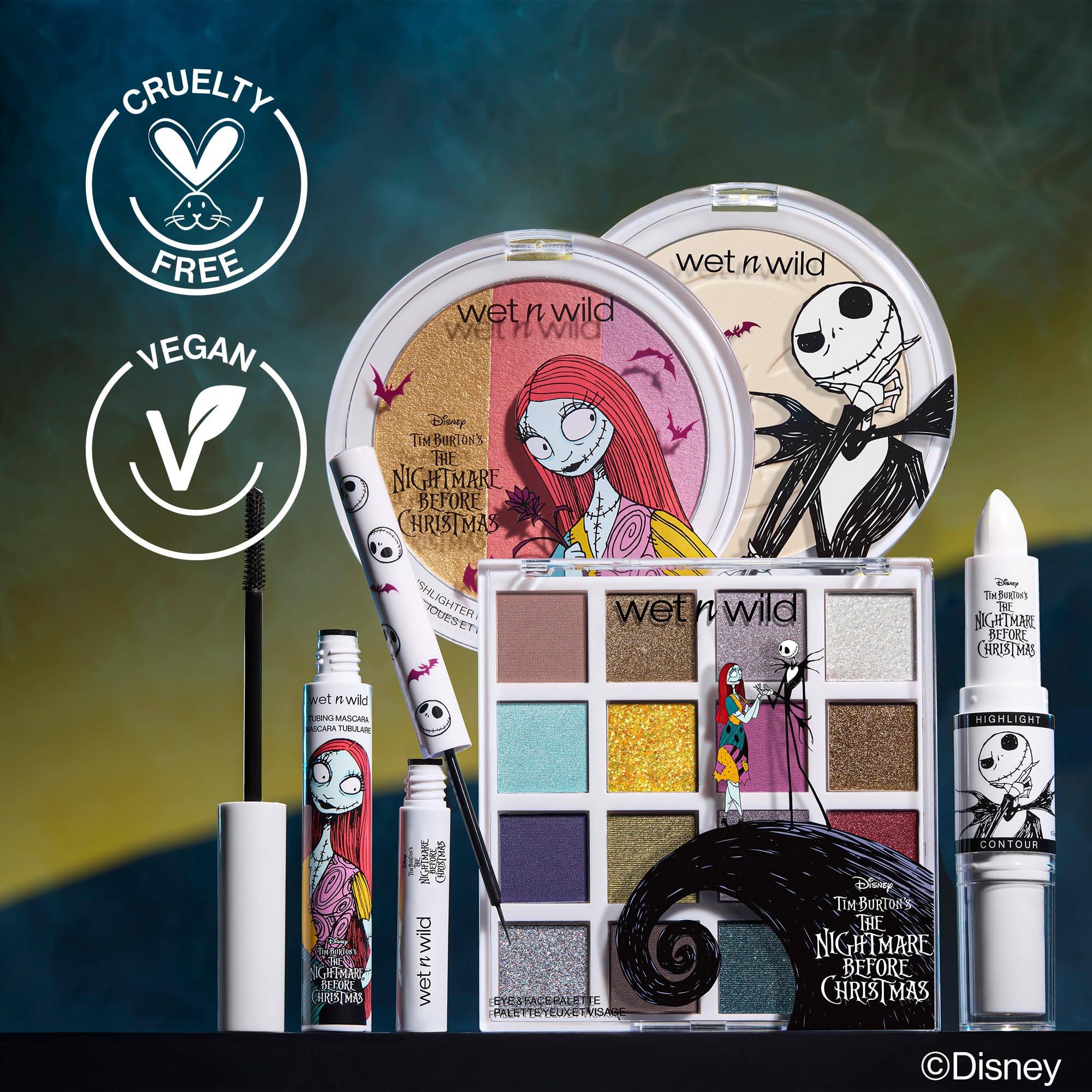 Foto 4 pulgar | La Paleta Se Volvió Salvaje Nightmare Before Christmas Eye & Face - Venta Internacional.