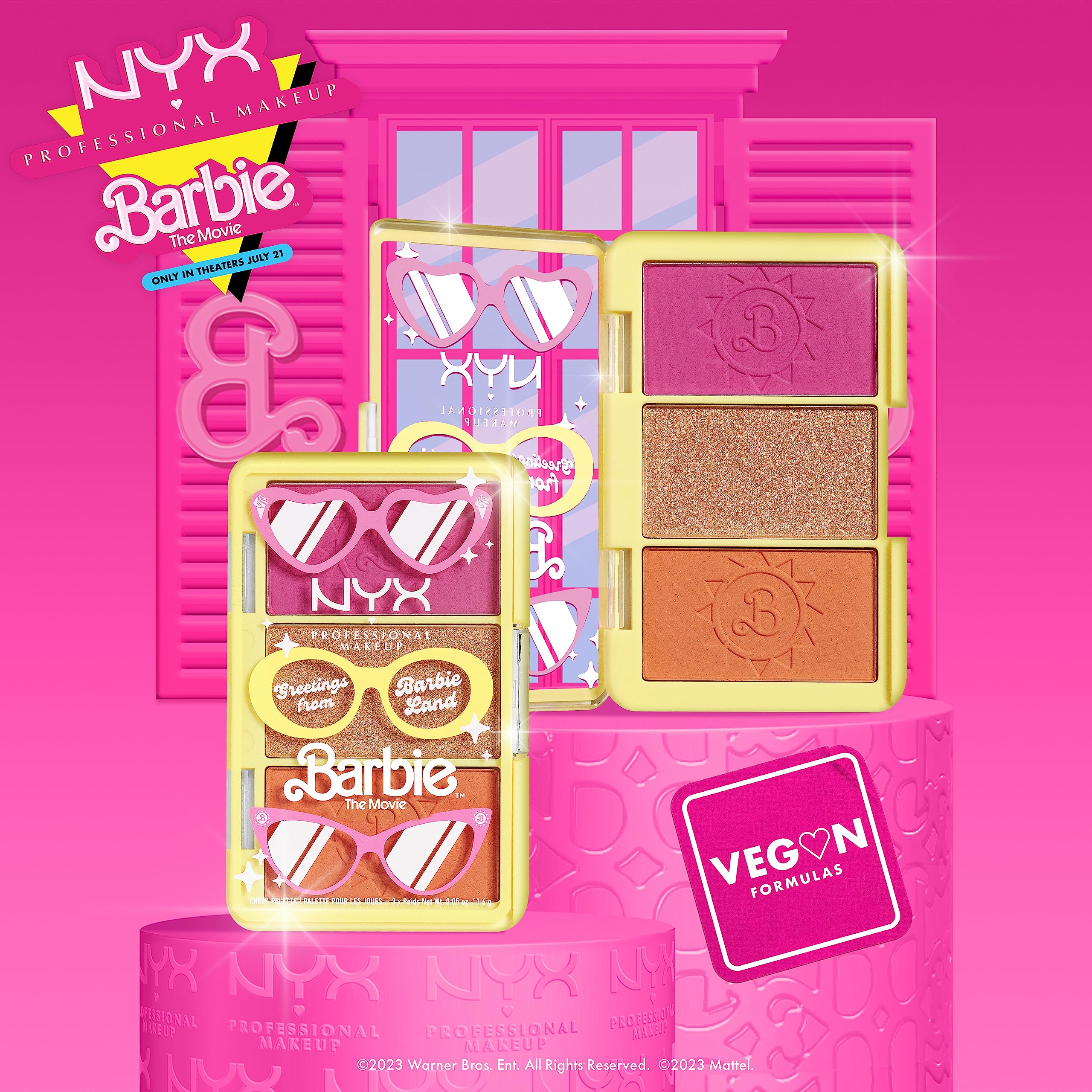 Foto 3 pulgar | Paleta De Mejillas Nyx Professional Makeup Barbie Greeting Barbie - Venta Internacional.