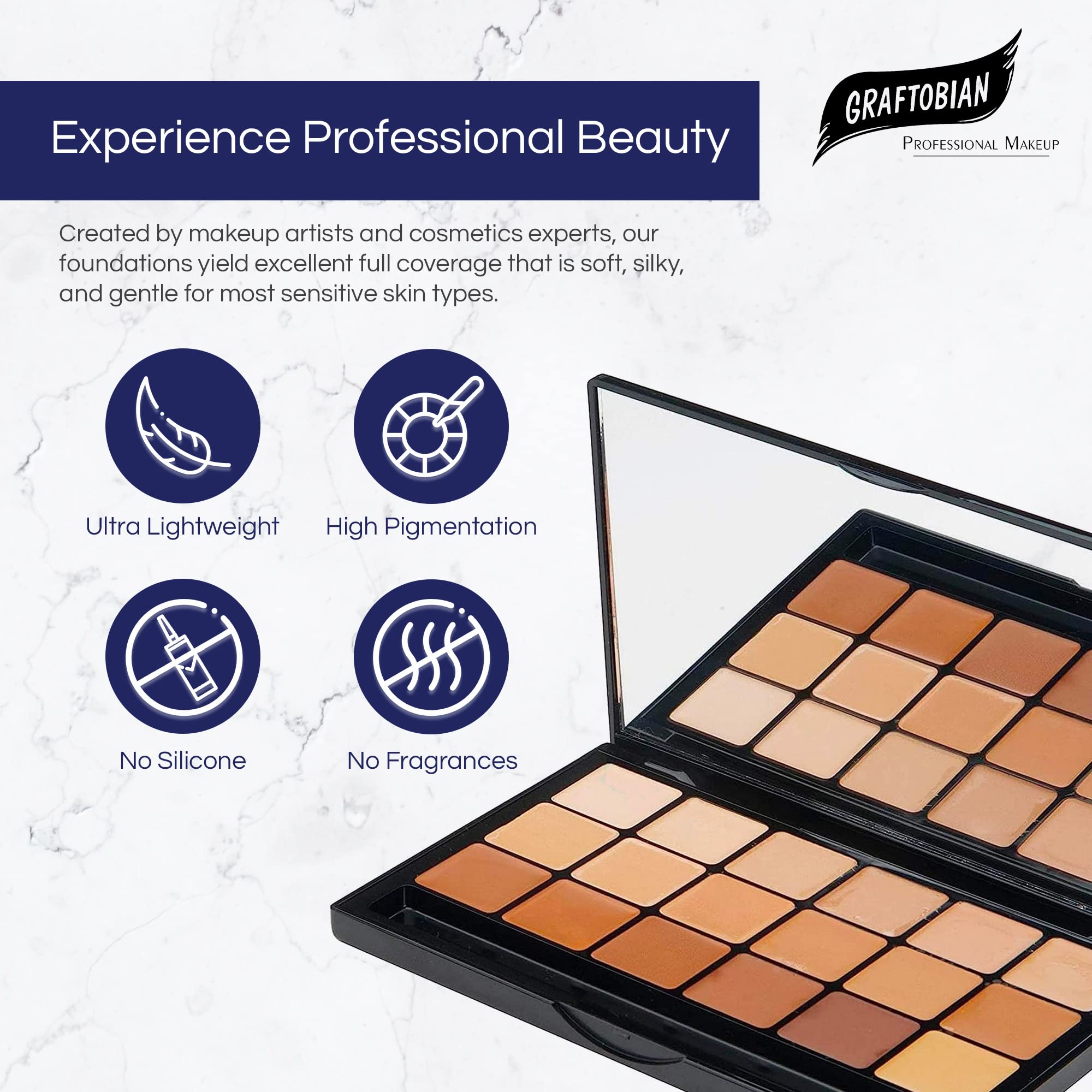 Foto 4 pulgar | Paleta De Base Makeup Graftobian Hd Glamour Creme - Venta Internacional.
