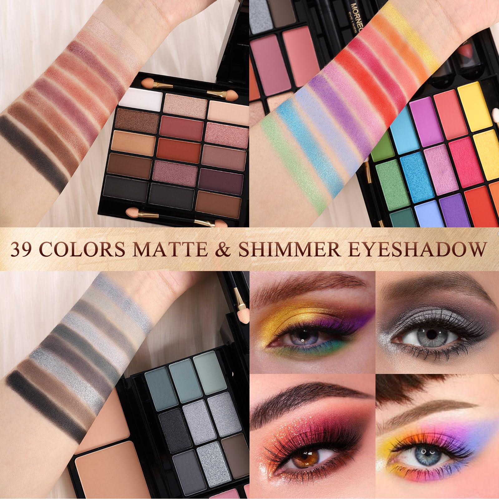Foto 4 pulgar | Kit De Maquillaje Morneca Professional 60 Colores Con Espejo Para Mujer - Venta Internacional.