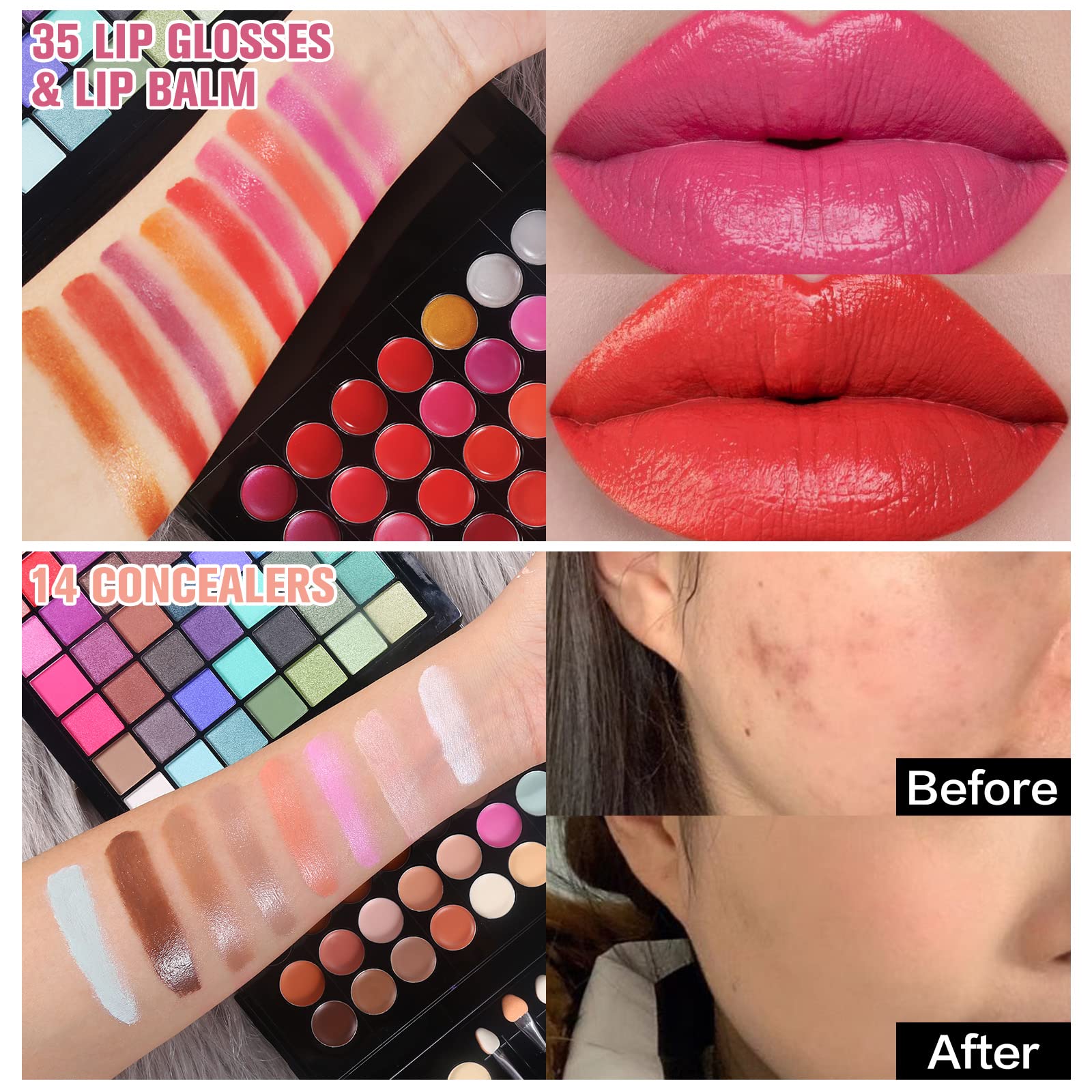 Foto 5 pulgar | Kit De Maquillaje Morneca 177 Colores Con Espejo Para Mujeres Y Niñas - Venta Internacional.