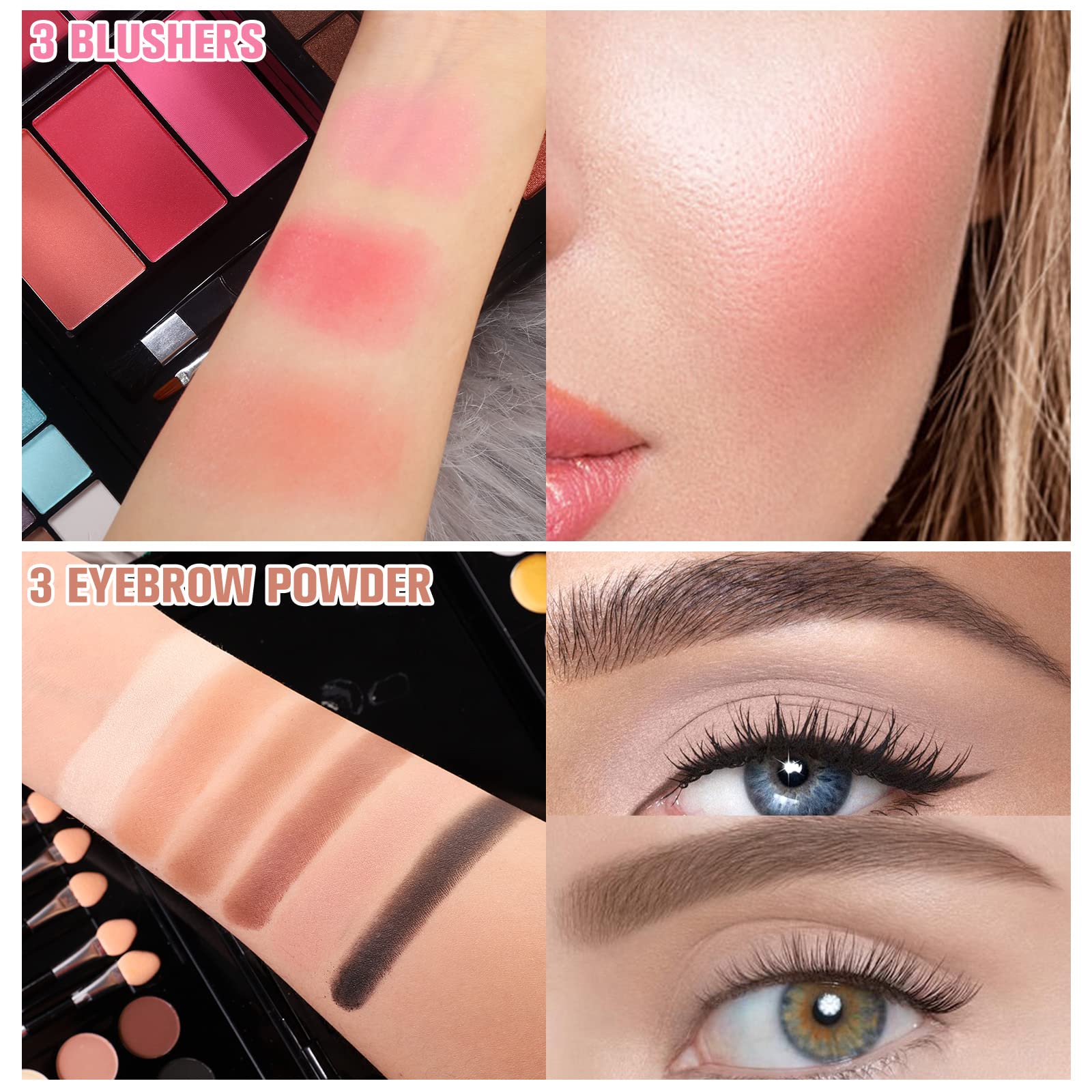 Foto 6 pulgar | Kit De Maquillaje Morneca 177 Colores Con Espejo Para Mujeres Y Niñas - Venta Internacional.