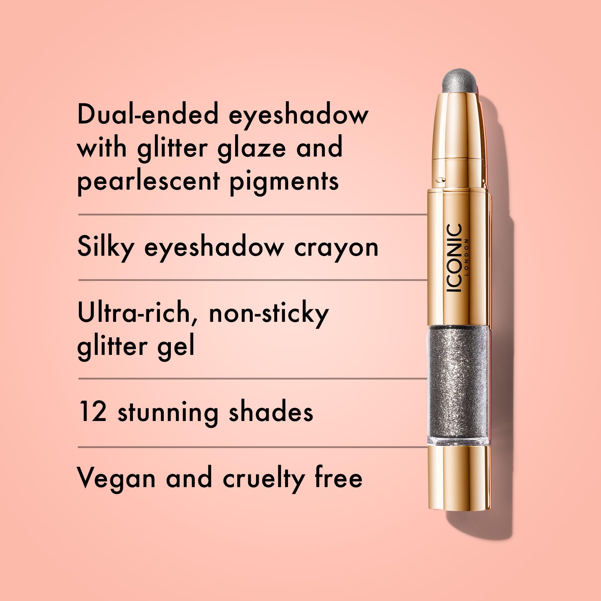 Foto 3 pulgar | Lápiz De Sombra De Ojos Iconic London Glaze Onyx, 27 Ml, Vegano - Venta Internacional.