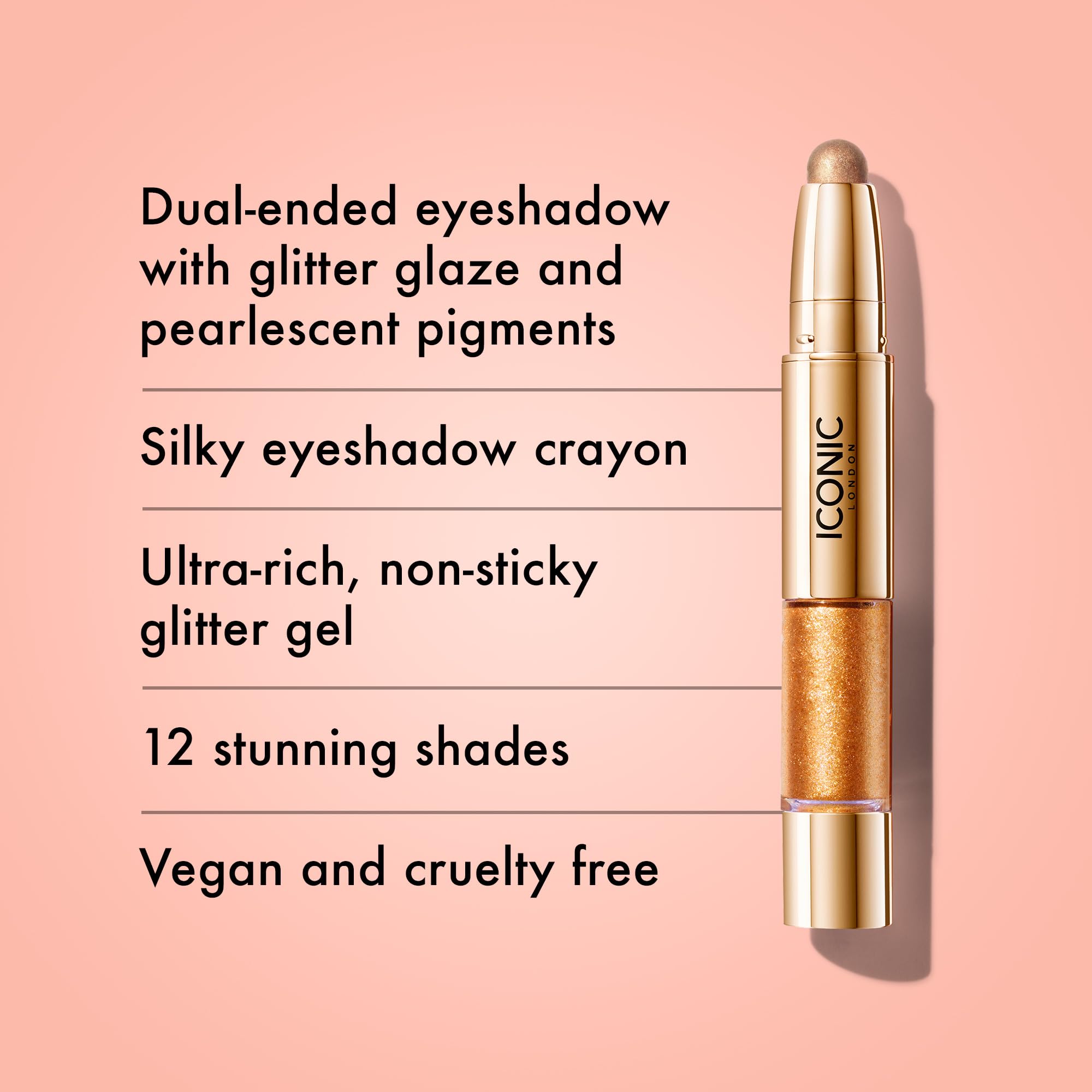 Foto 3 pulgar | Sombra De Ojos Iconic London Glaze Crayon Lava, 27 Ml, Vegana - Venta Internacional.