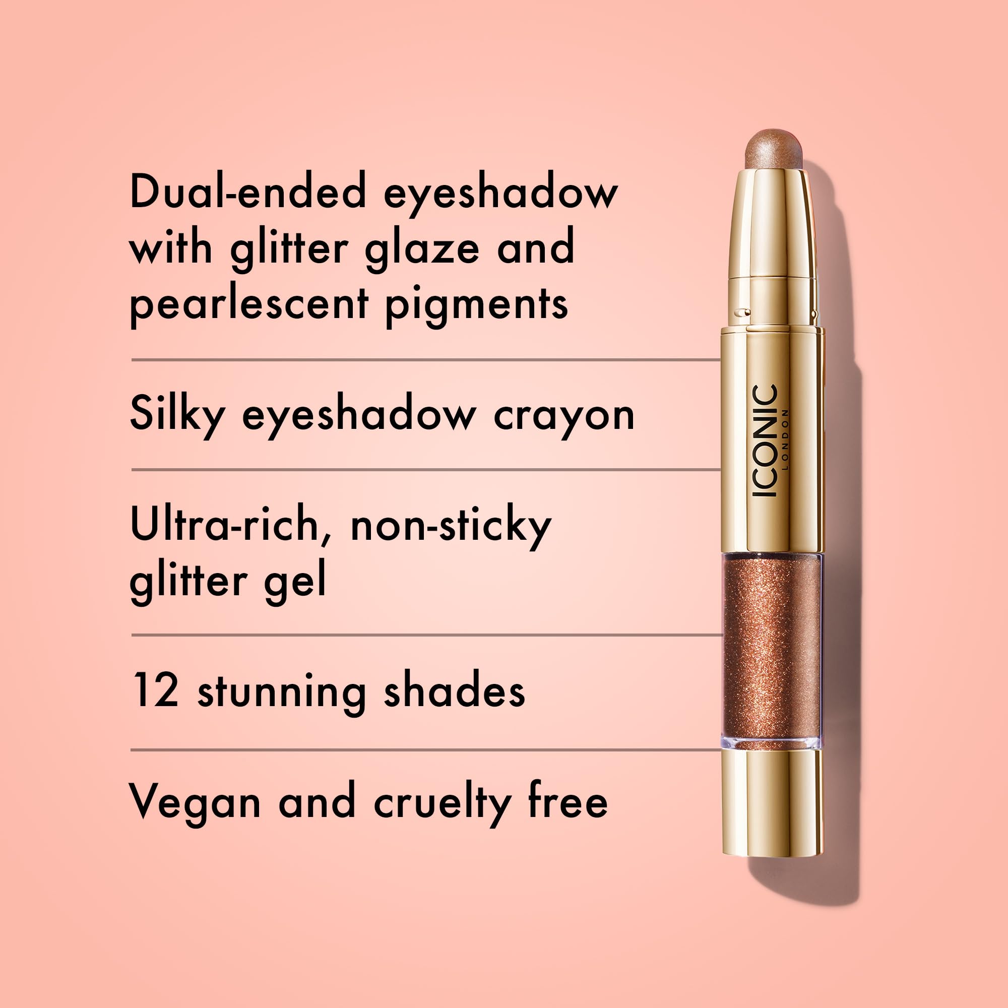 Foto 3 pulgar | Lápiz De Sombra De Ojos Iconic London Glaze Crayon Desert Rose, 27 Ml - Venta Internacional.