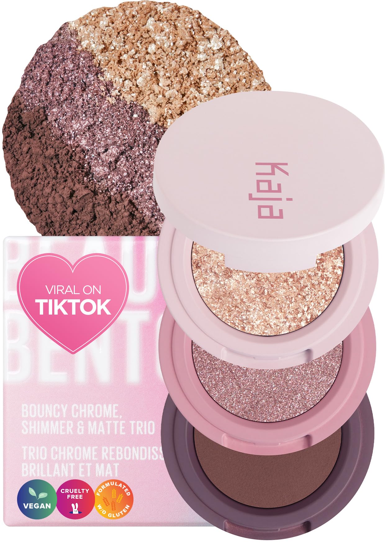 Trío De Sombras De Ojos Kaja Eye Bento Collection 17 Mauve Bouquet - Venta Internacional.