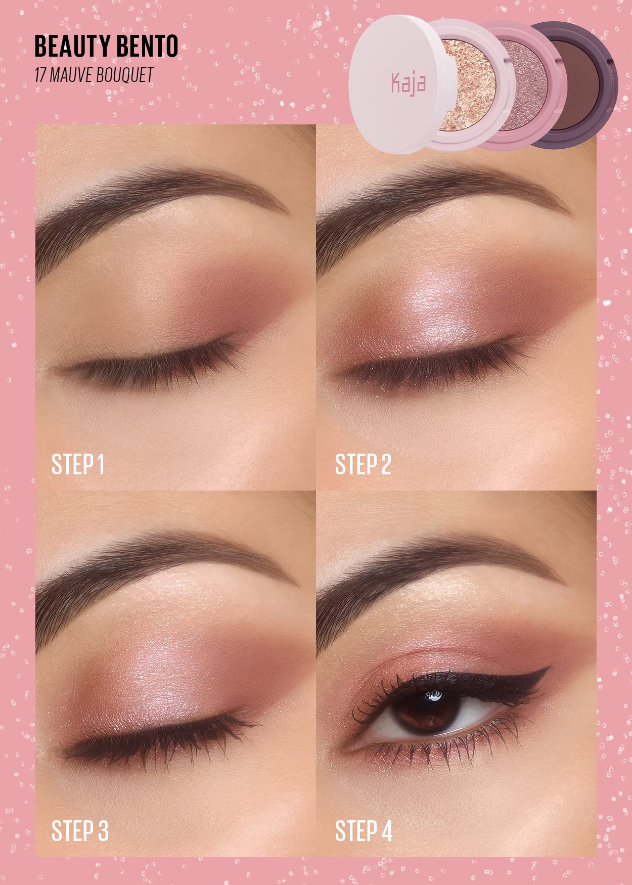Foto 7 pulgar | Trío De Sombras De Ojos Kaja Eye Bento Collection 17 Mauve Bouquet - Venta Internacional.