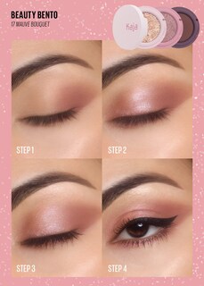 Foto 6 | Trío De Sombras De Ojos Kaja Eye Bento Collection 17 Mauve Bouquet - Venta Internacional.
