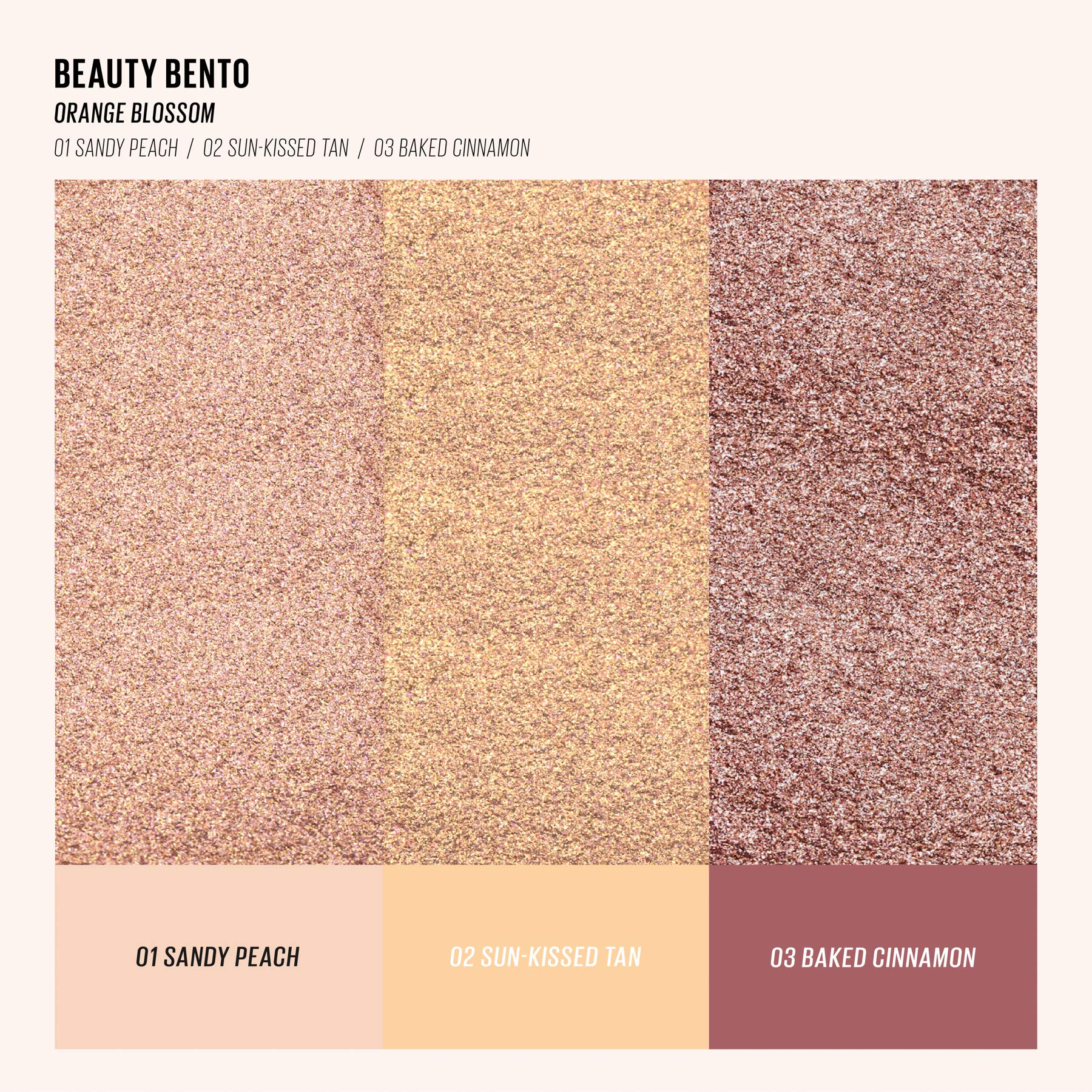 Foto 4 pulgar | Trio De Sombras De Ojos Kaja Beauty Bento Collection Peach Orange - Venta Internacional.